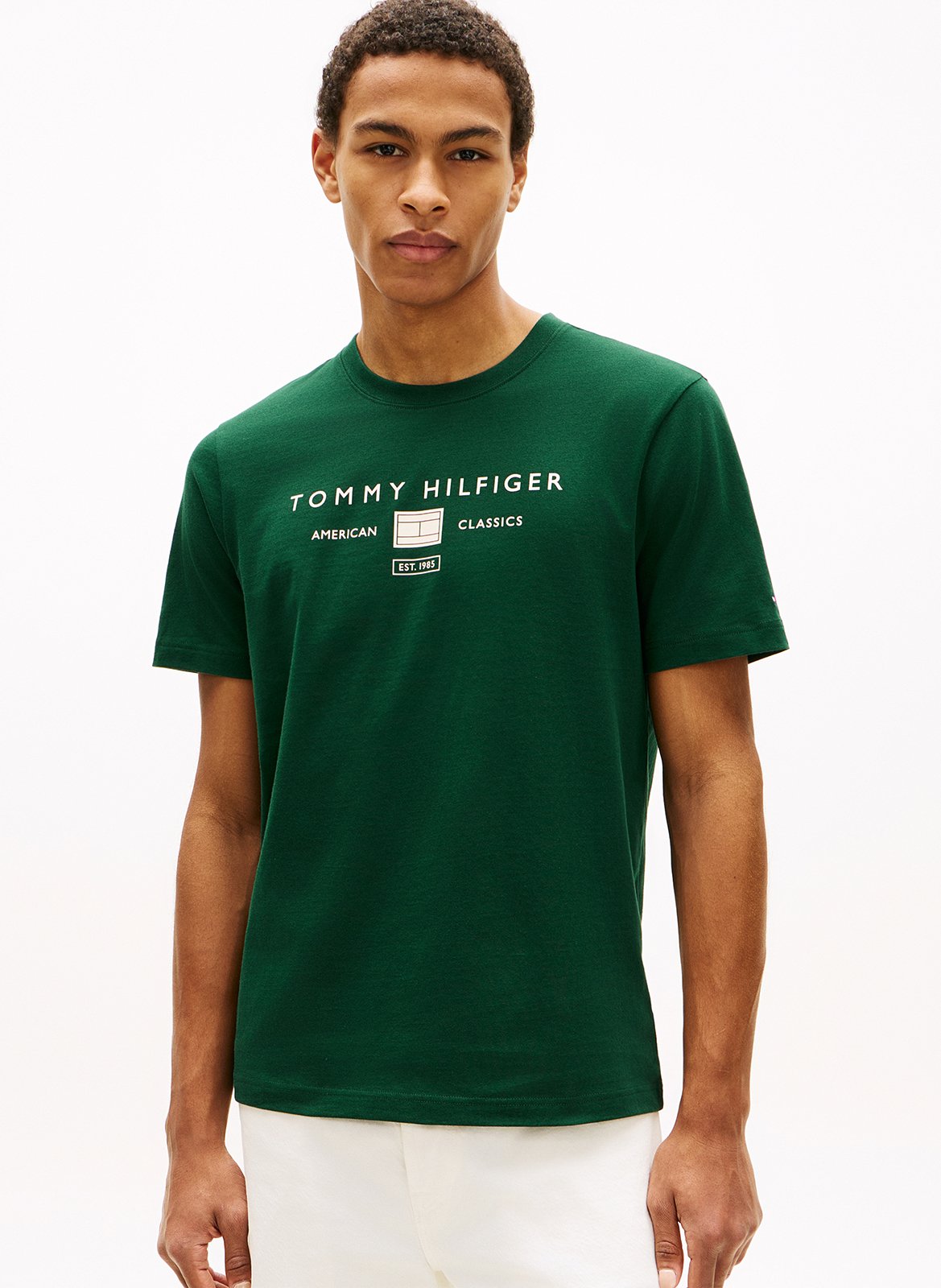 Tee-shirt droit col rond sérigraphié TOMMY HILFIGER