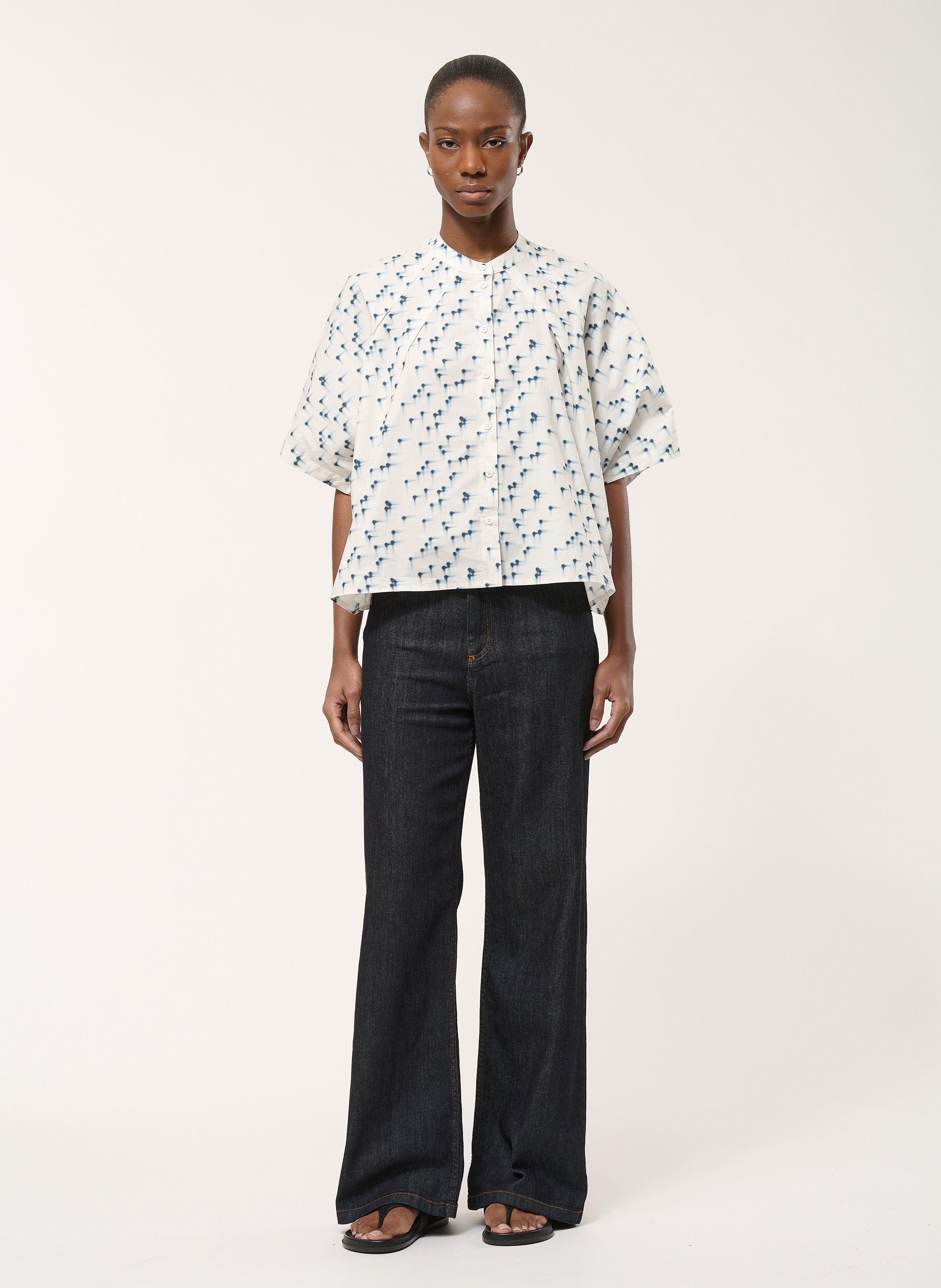 Jean flare en coton  HUMILITY Bleu