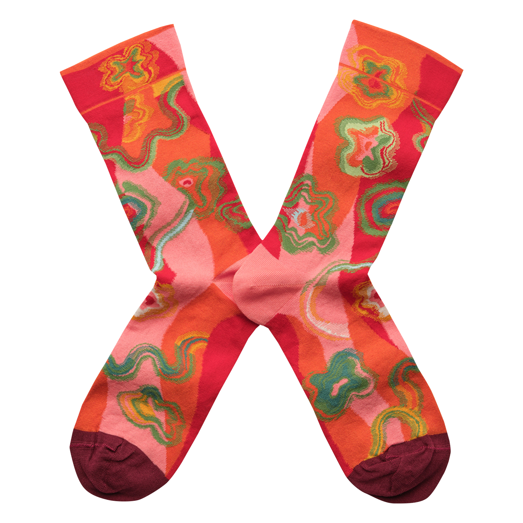 Sokken met bloemenpatroon van gemengd katoen. BONNE MAISON Veelkleurig