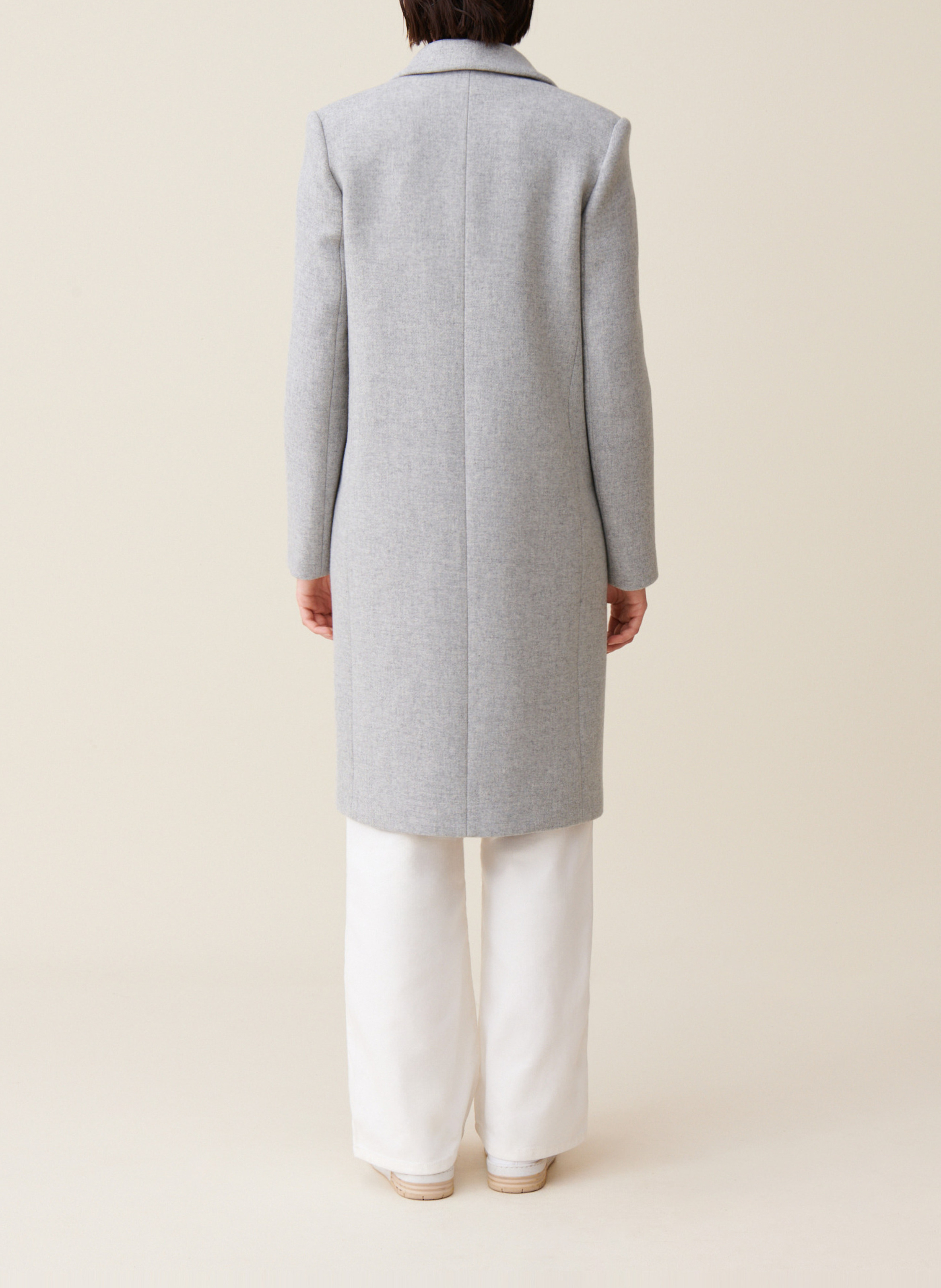 Oversized jas met reverskraag van gemengd wol CLAUDIE PIERLOT Grijs