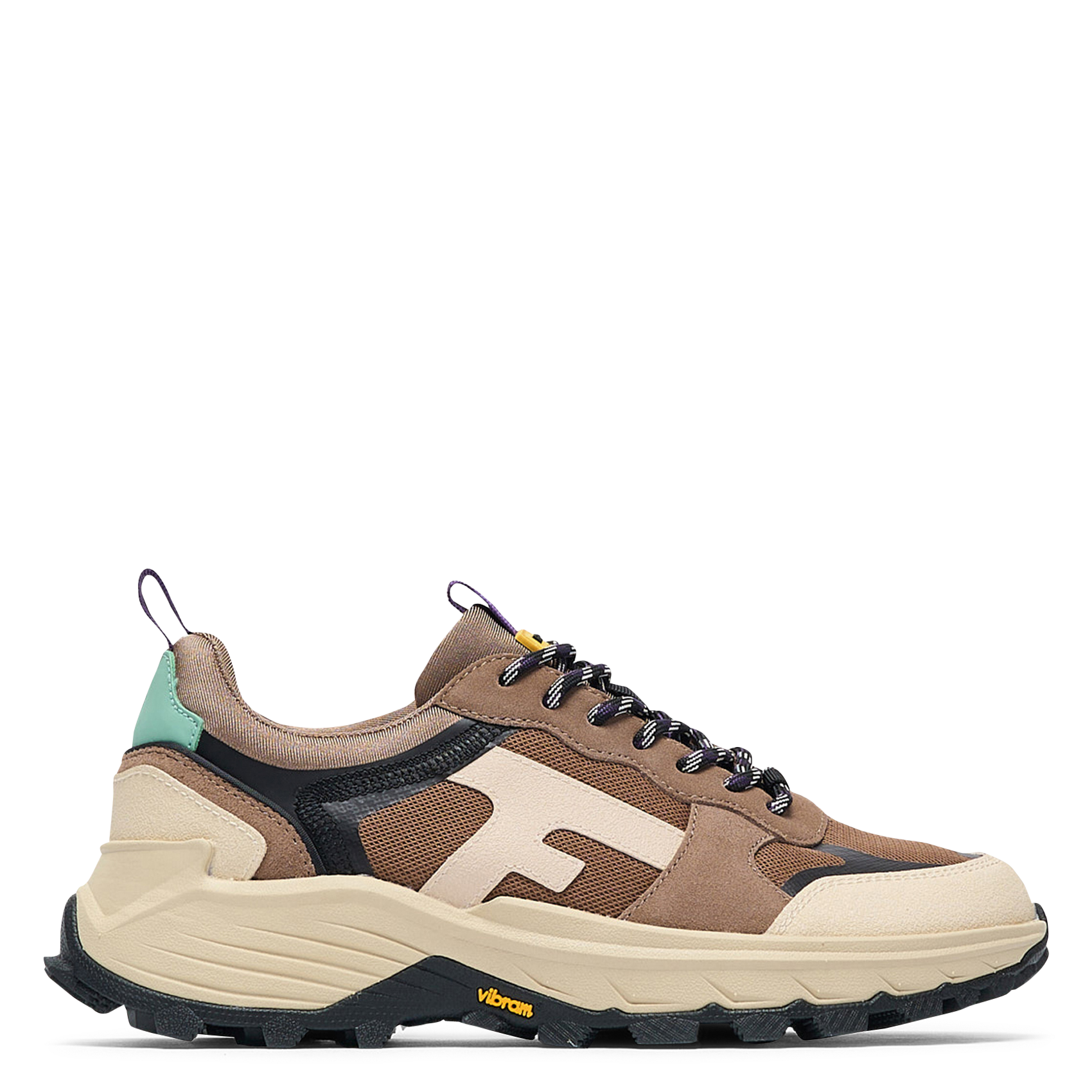 Baskets basses compensées FAGUO Marron