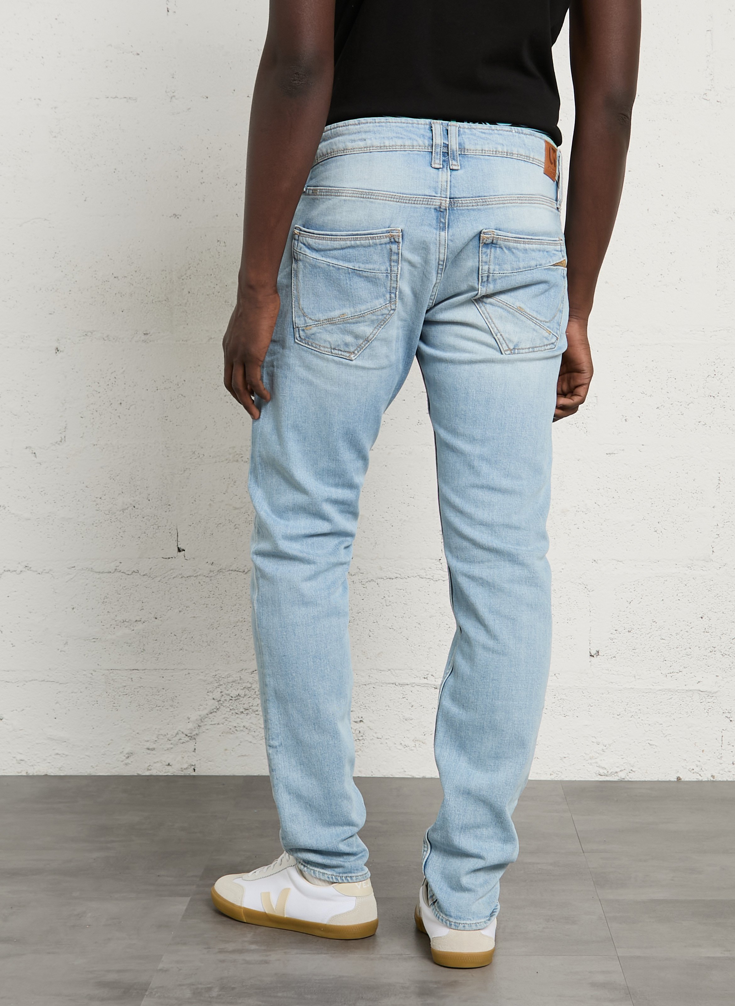 Jean droit en coton mélangé LE TEMPS DES CERISES Bleu