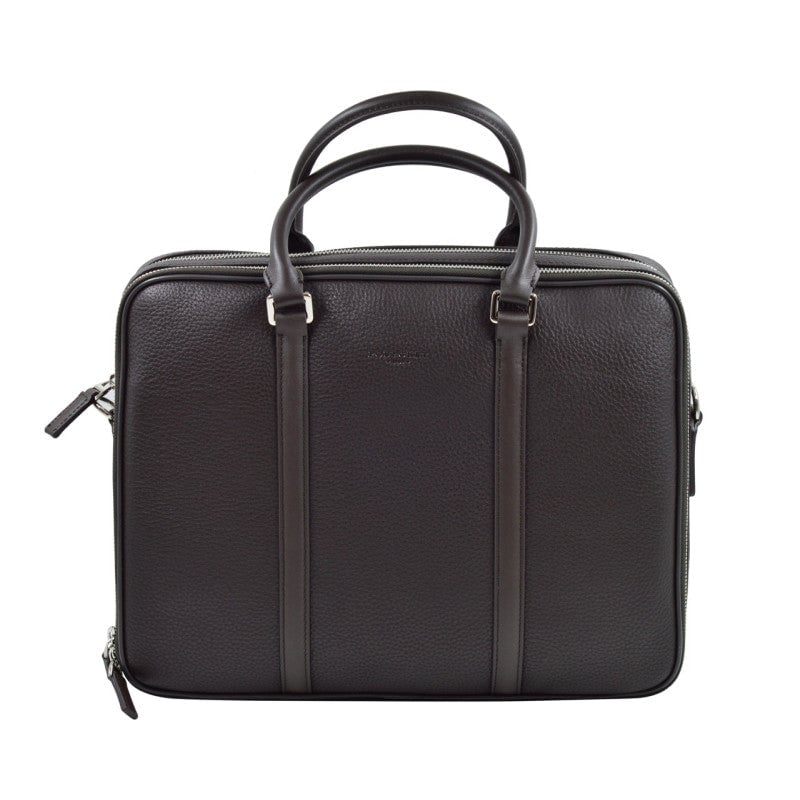 Leather document holder Brown