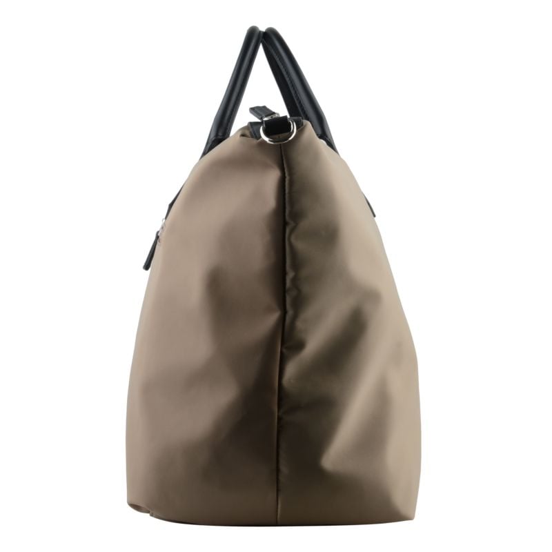 Canvas and leather travel bag Brown