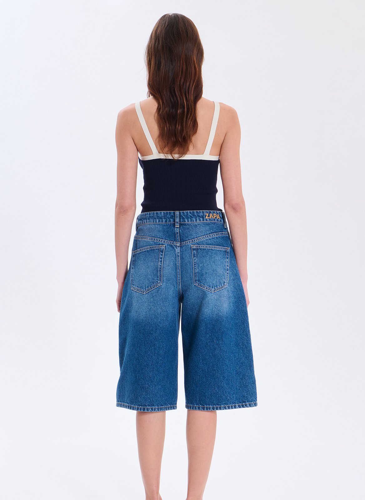 Bermuda droit en coton ZAPA Bleu