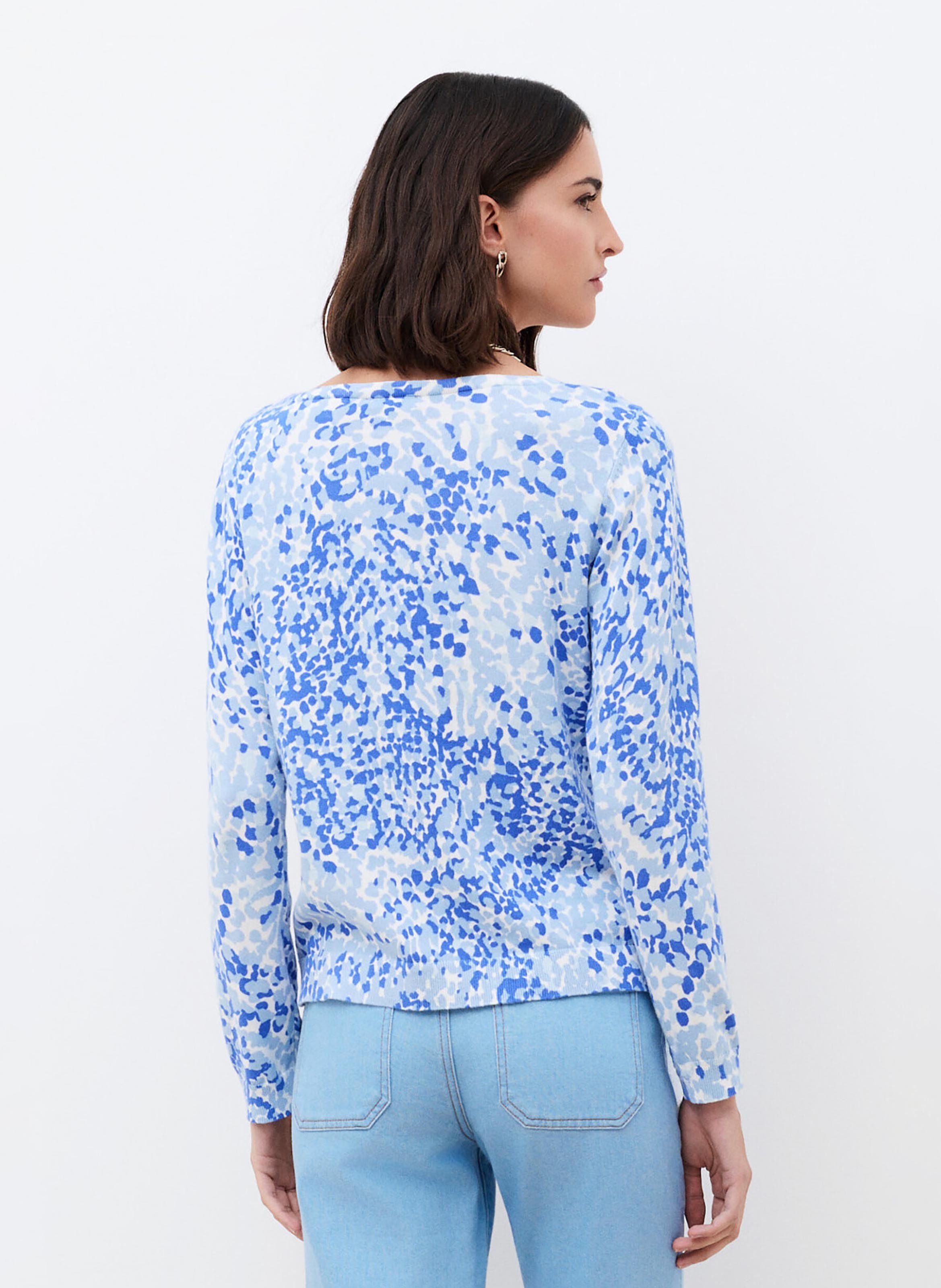 Pull col bateau en coton CAROLL Bleu