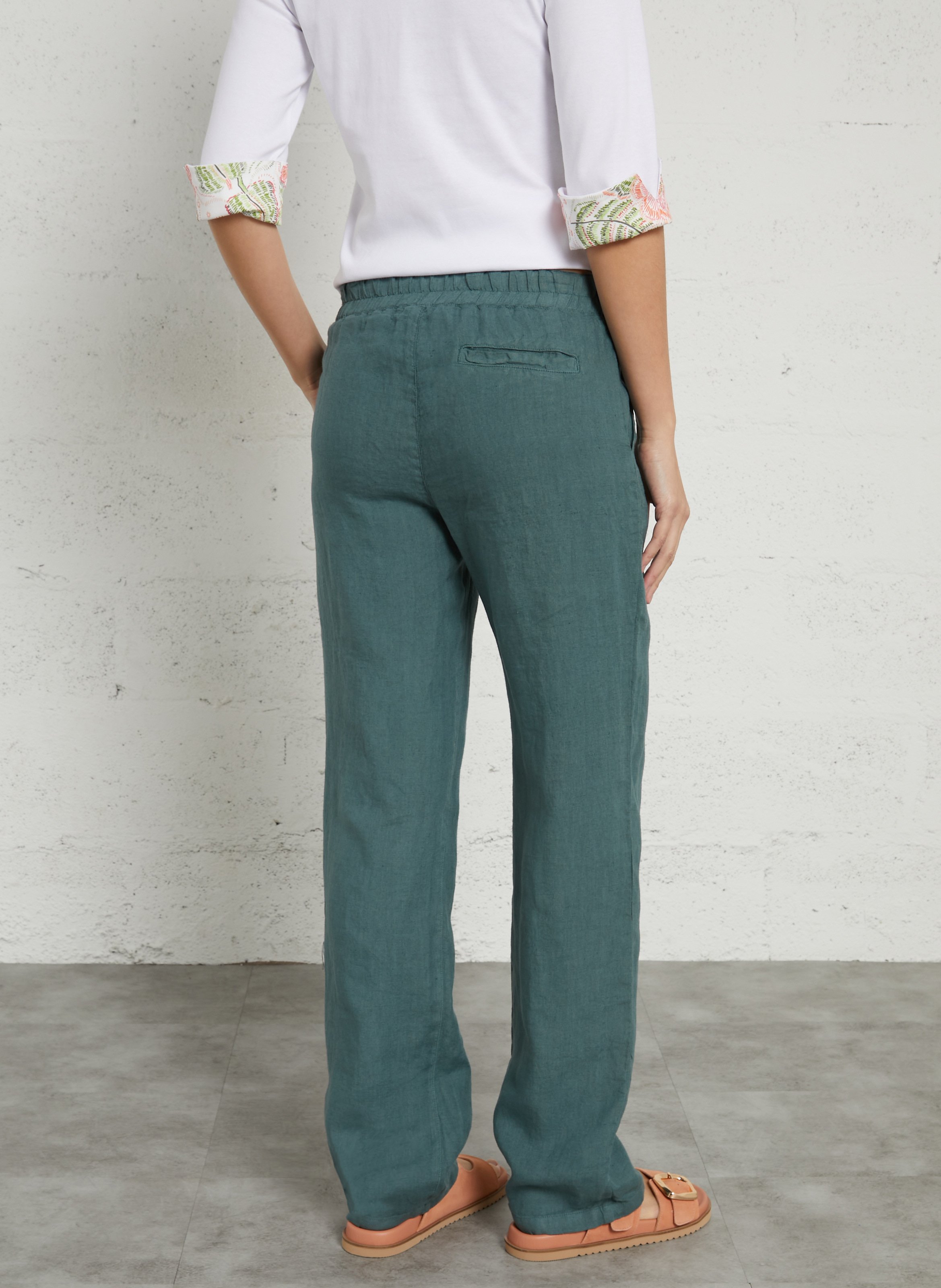 Gerade geschnittene Leinenhose ARMOR LUX Grun