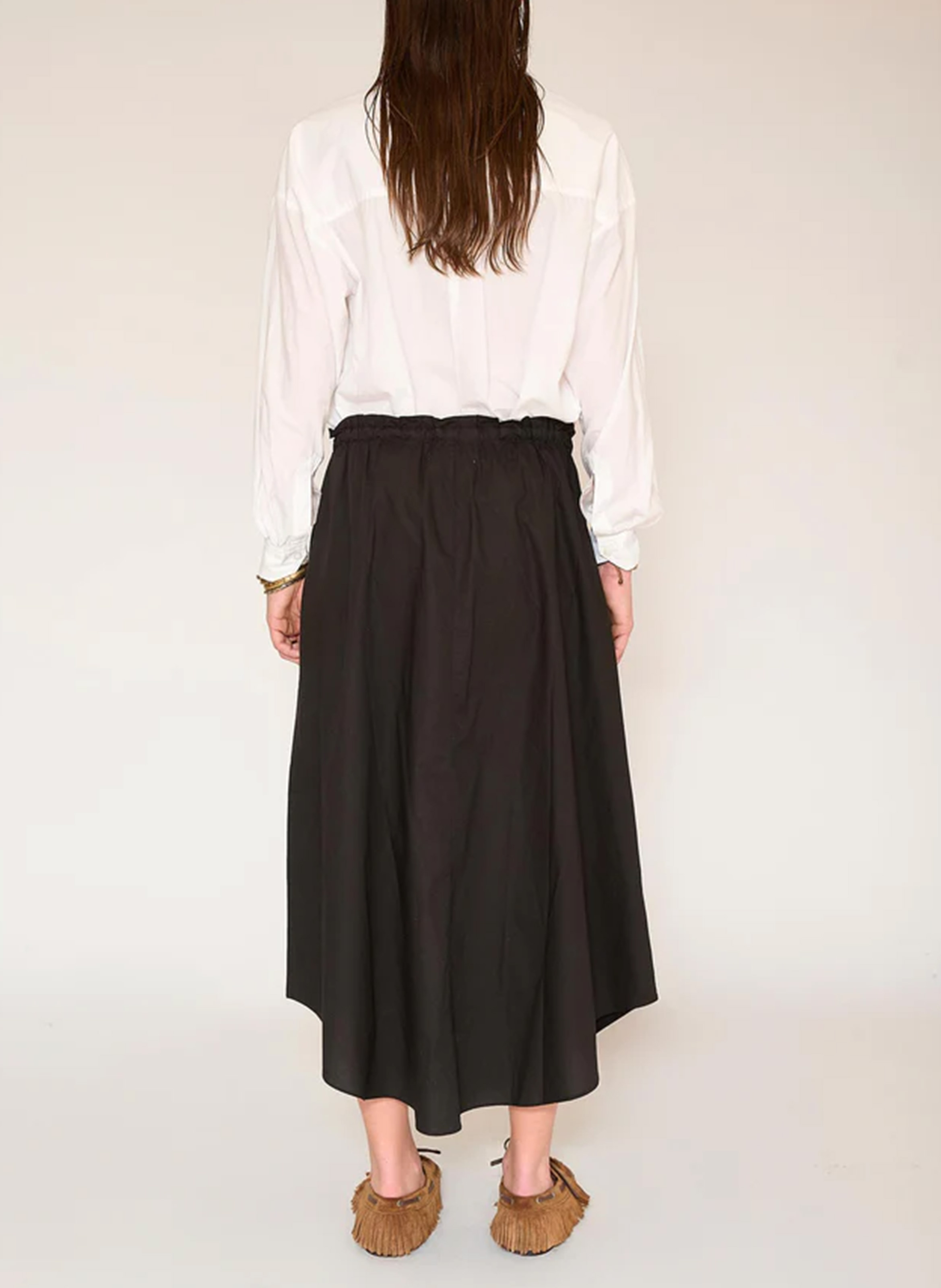 Jupe longue en coton MKT Noir