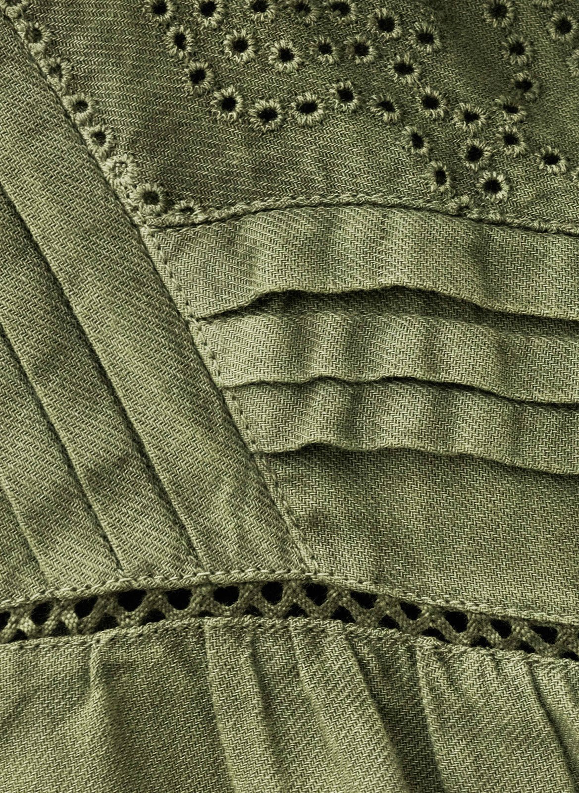 Blouse met ronde hals BA&SH Kaki