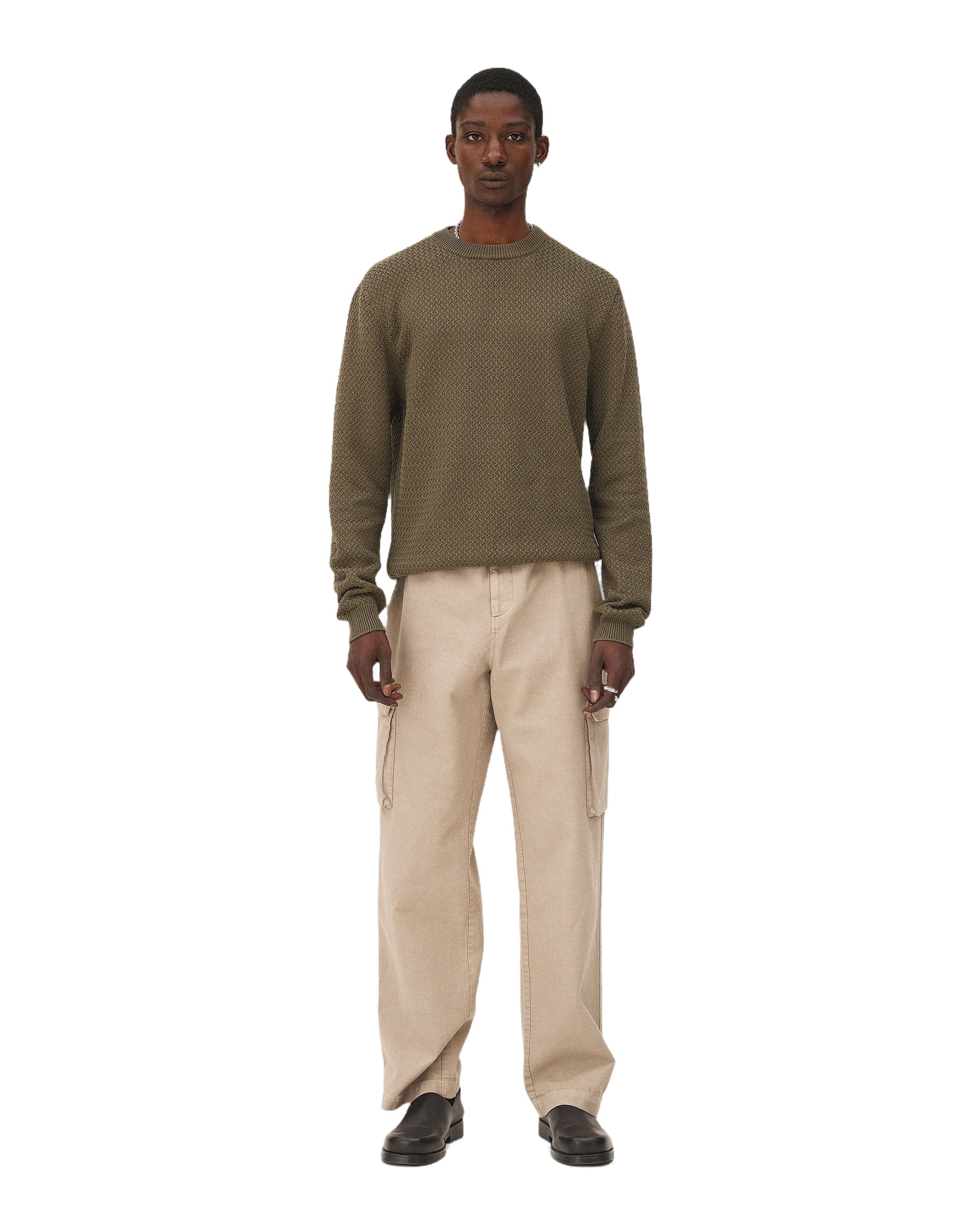 Long-sleeved polo in khaki ROMA Noyoco Green
