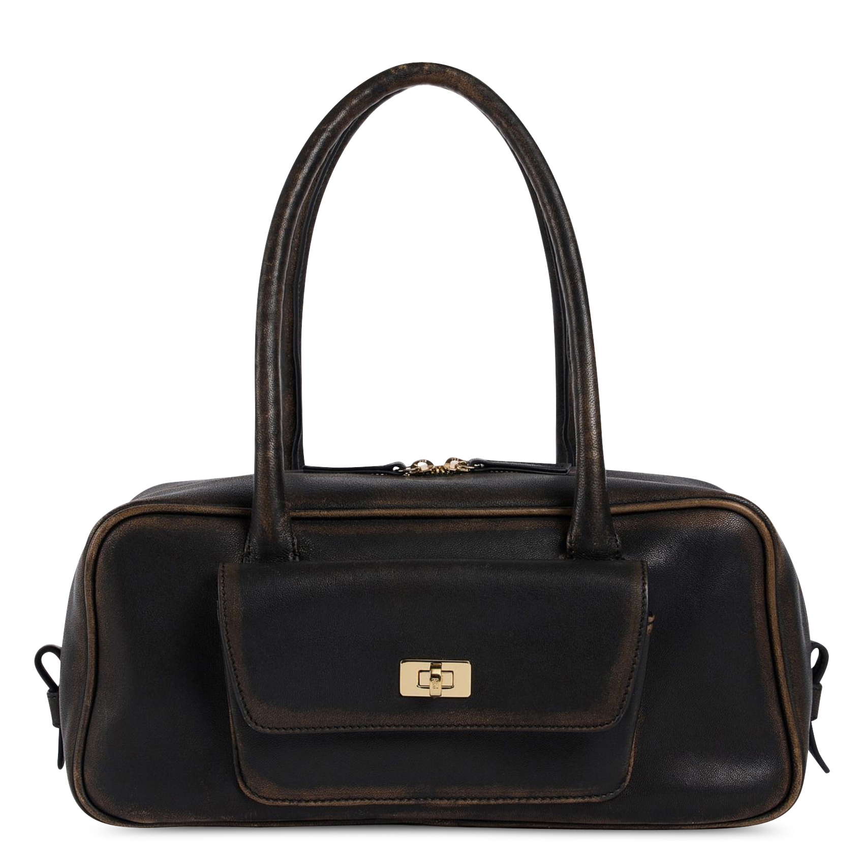 Leder-Handtasche SANDRO Braun