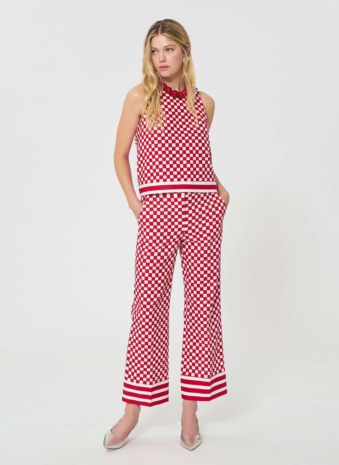 Ausgestellte Leinenhose TARA JARMON Rot