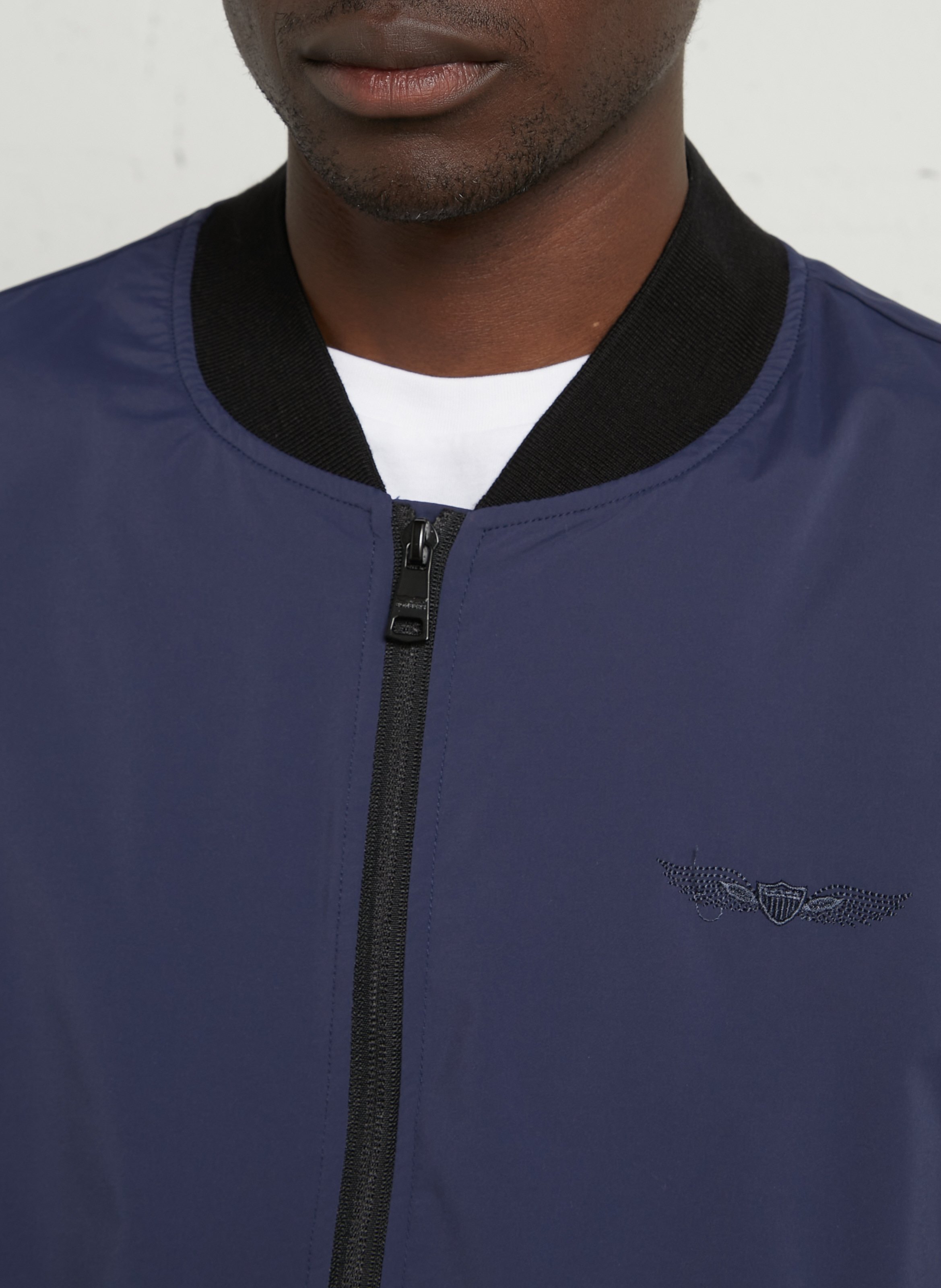 Oversize Teddykragenjacke BOMBERS ORIGINAL Blau
