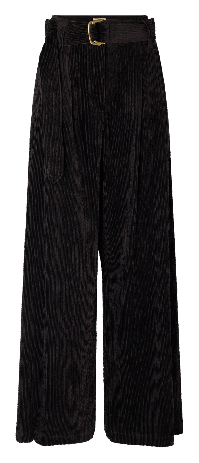 Wide-leg belted corduroy trousers SESSUN Grey