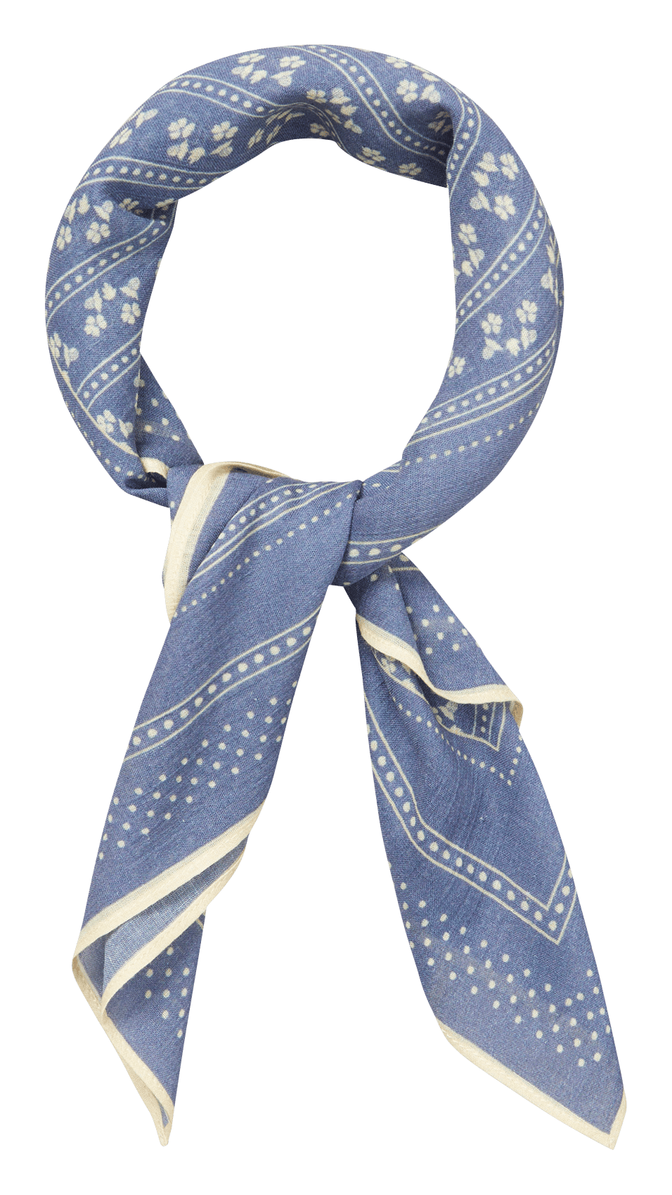 Vierkante sjaal met patronen BECKSONDERGAARD Blauw