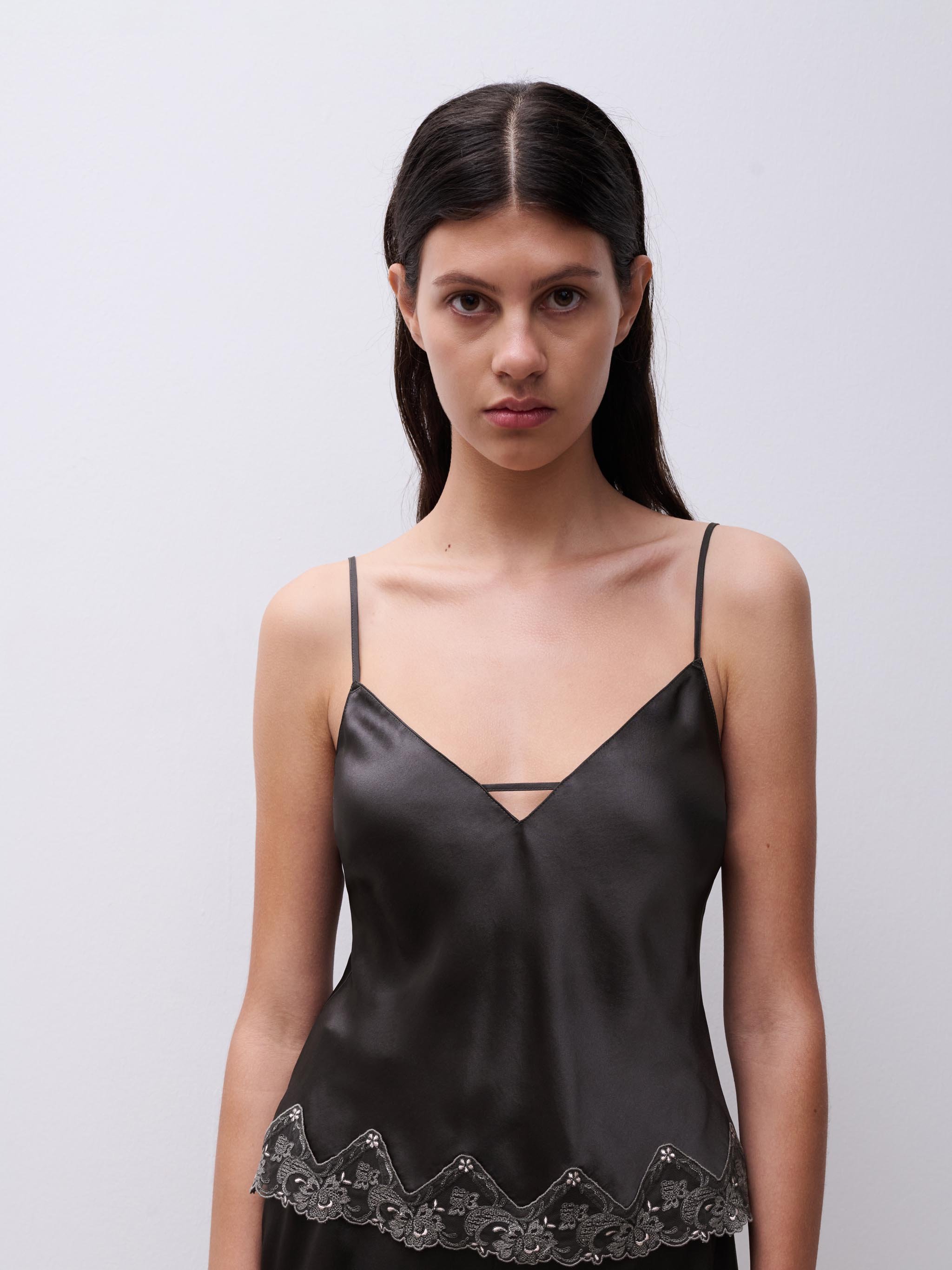 Silk camisole CHANTELLE Grey