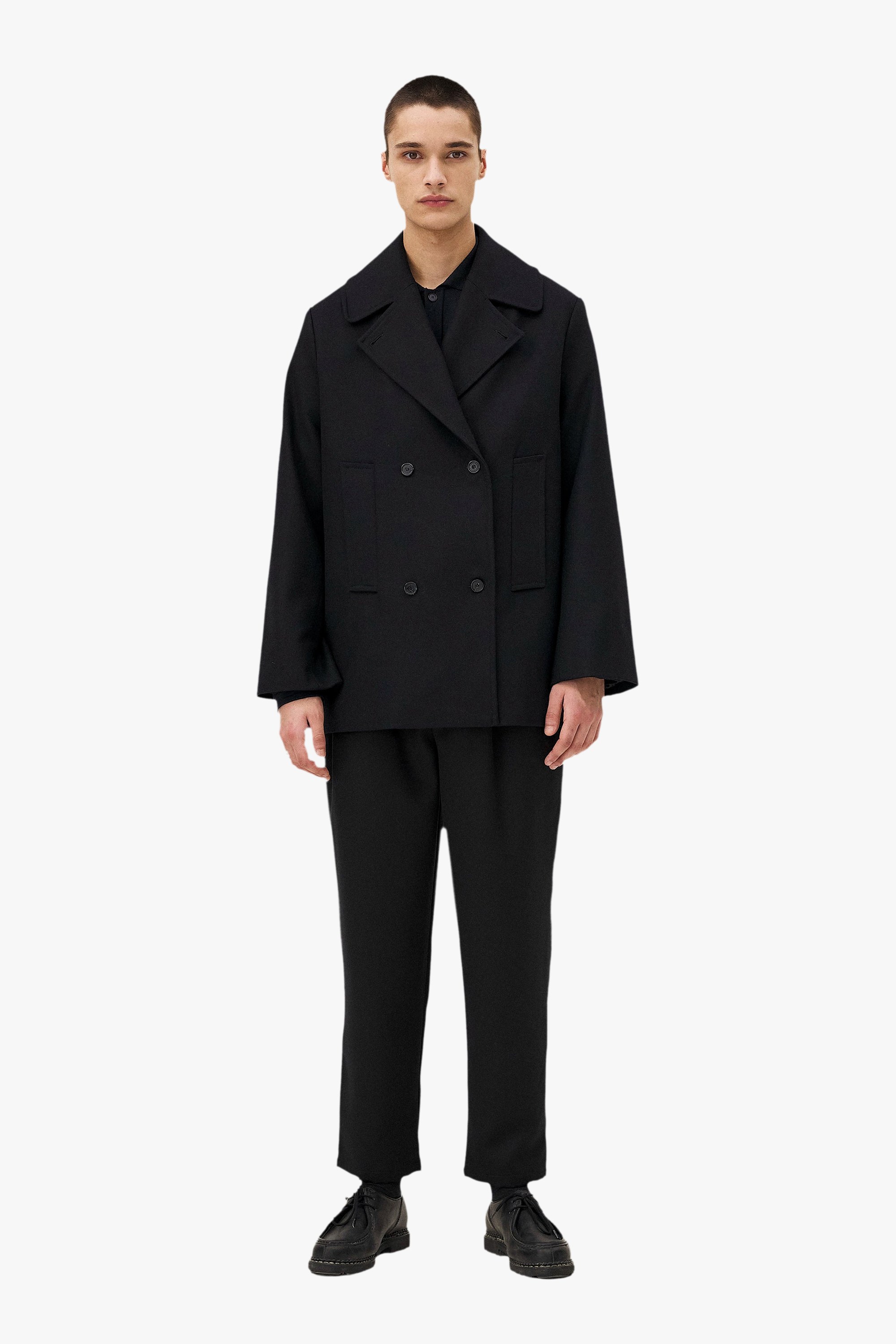 Oversized Dundee Pea Coat Noyoco Blue