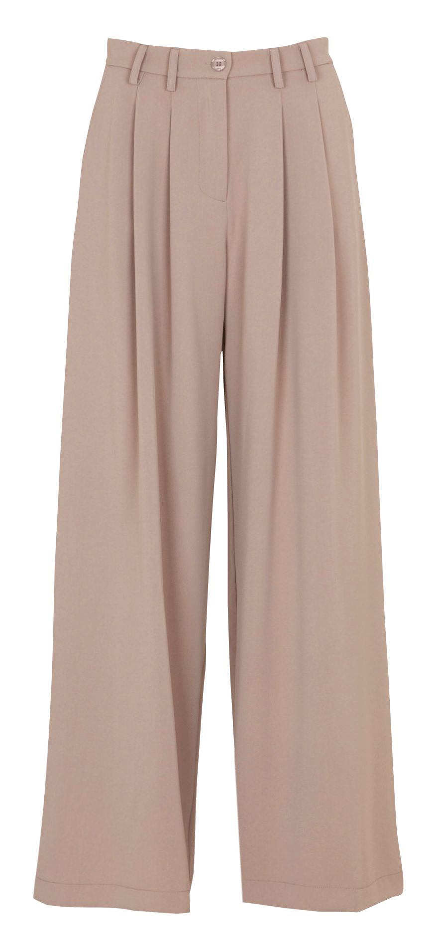 Wide-leg pleated pants PLEASE Brown
