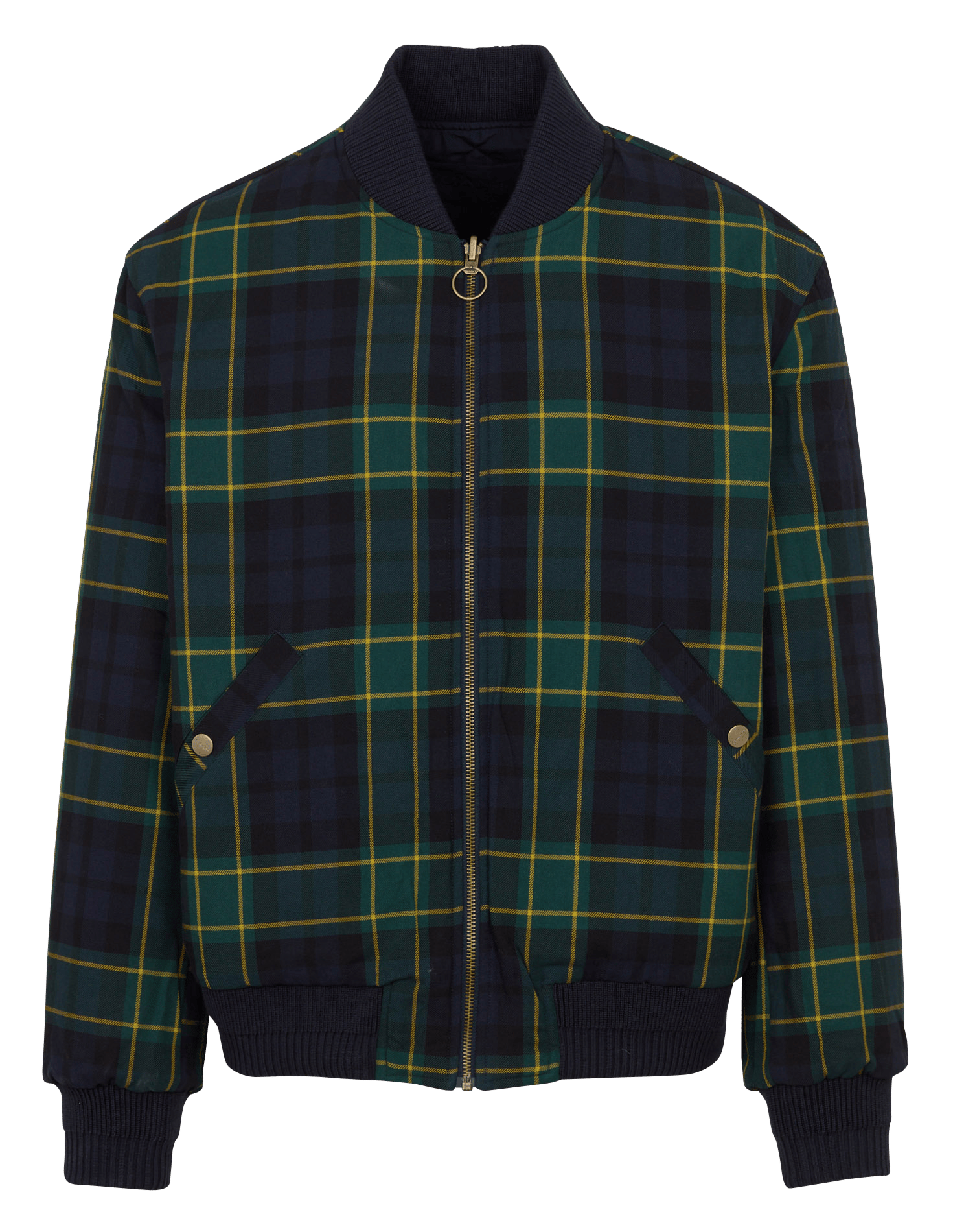 Reversible recht jack met geruite print en gewatteerd effect GANT Blauw