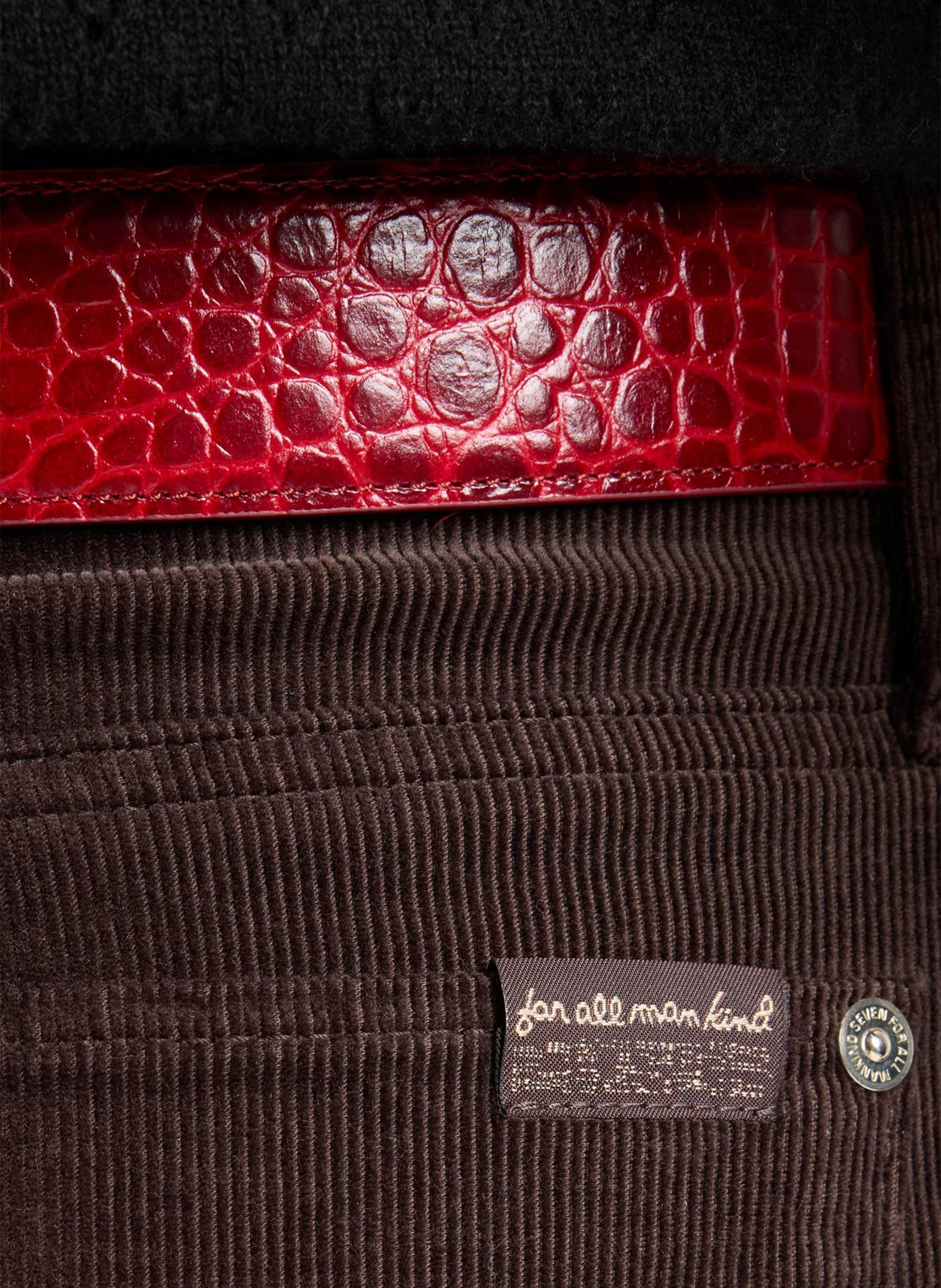 Ribbroek met wijde pijpen 7 FOR ALL MANKIND Bruin