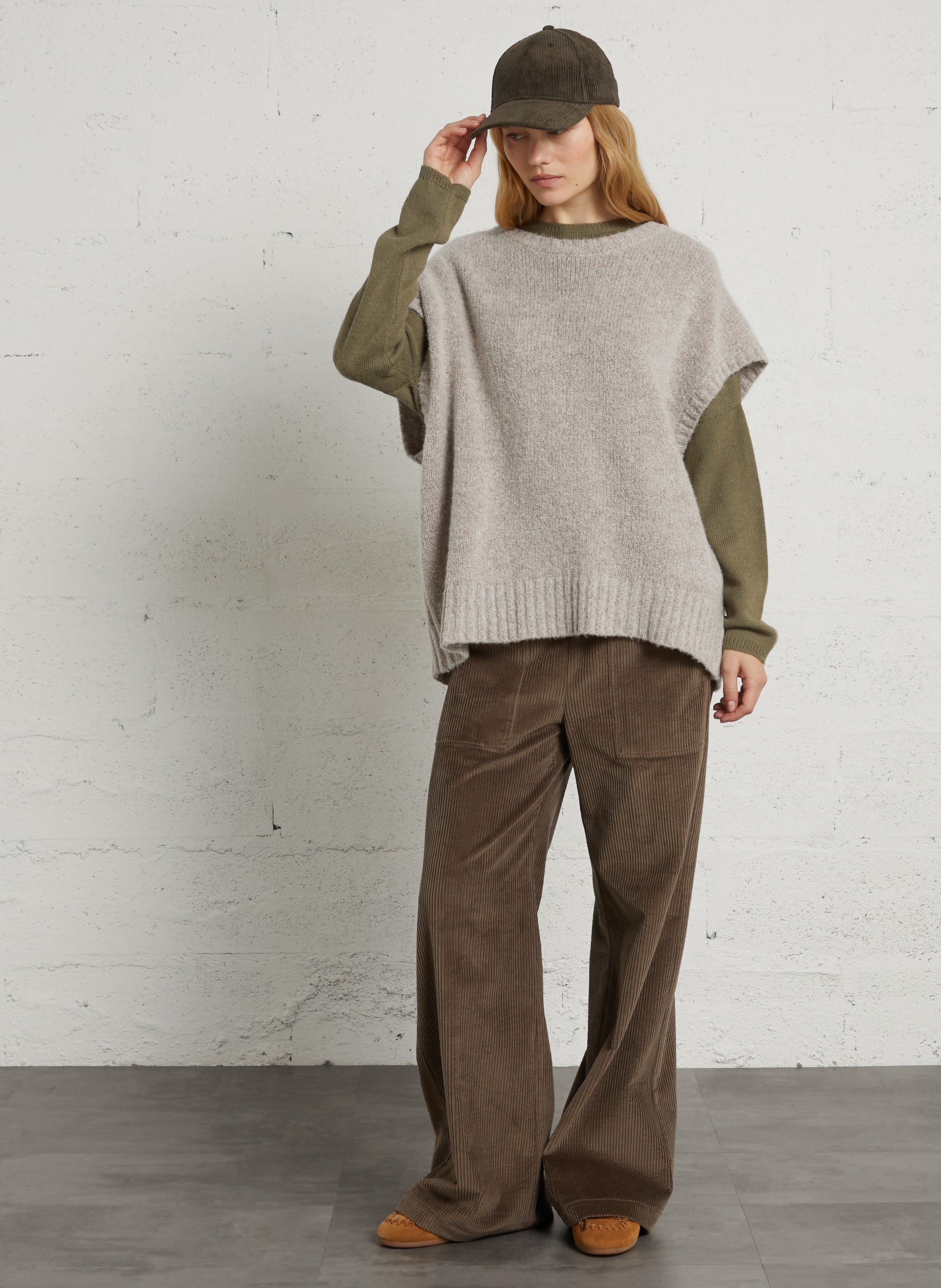 Pull ample en laine mélangée RUE DE TOKYO Beige