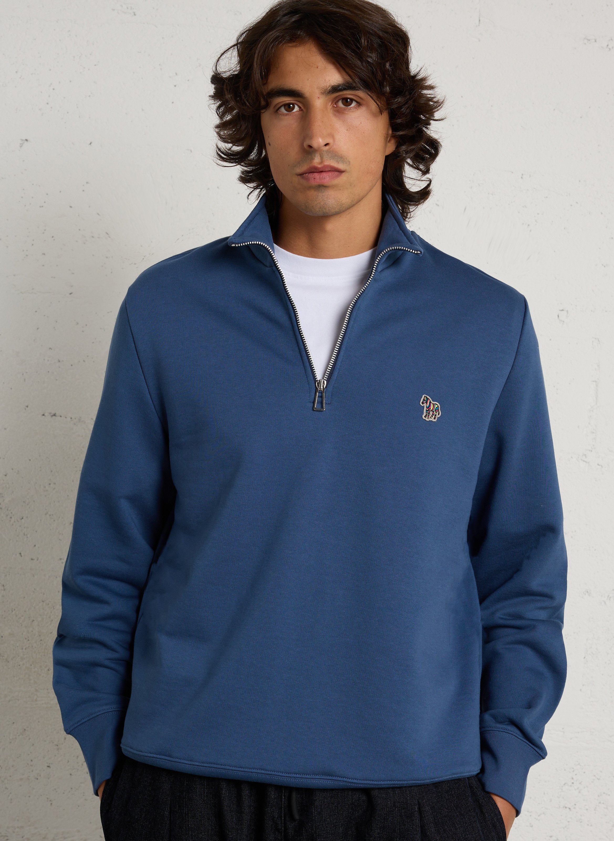 Sweat col montant en coton bio PAUL SMITH Bleu