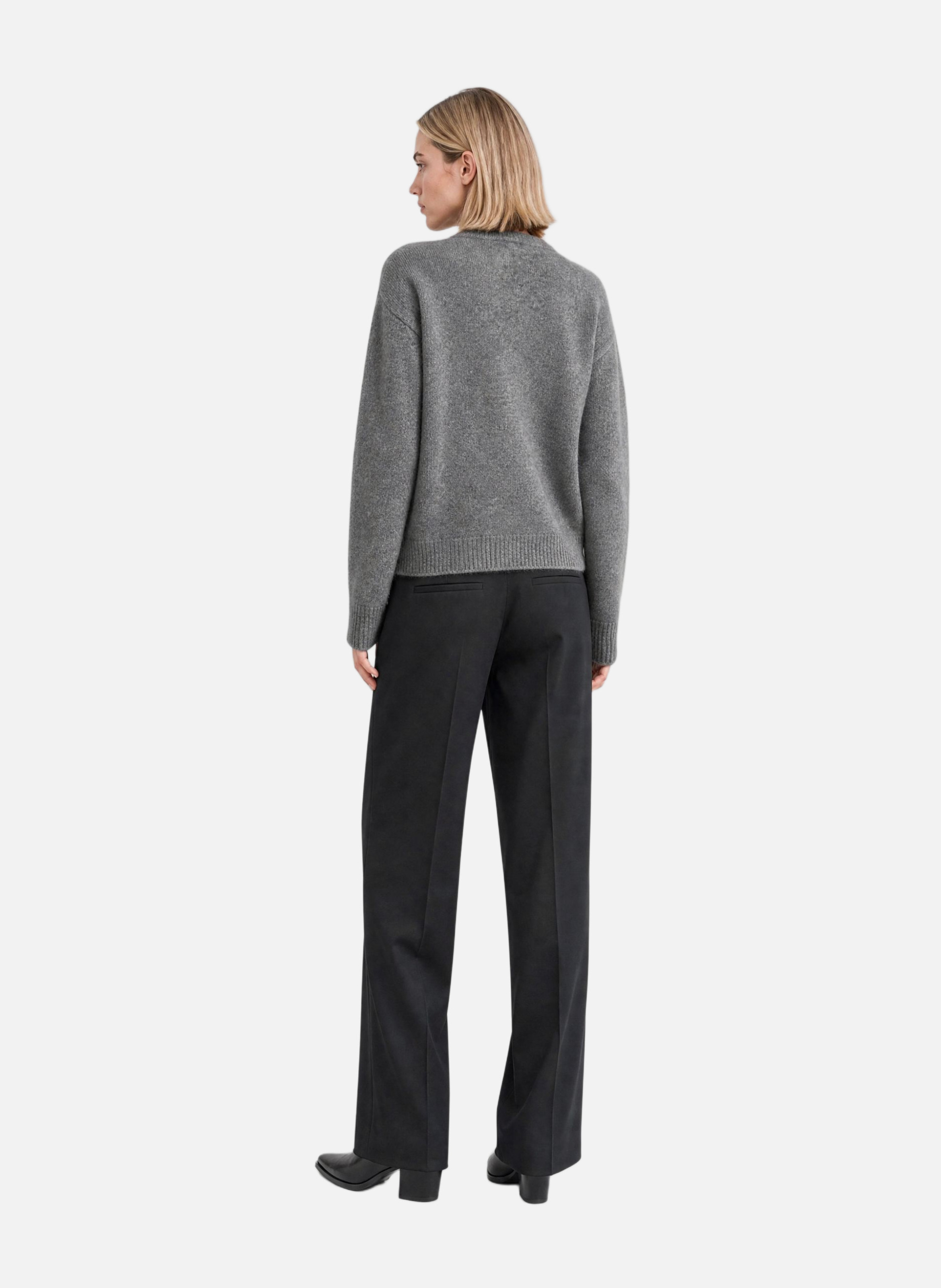 Wide wool tailored trousers THE KOOPLES Black