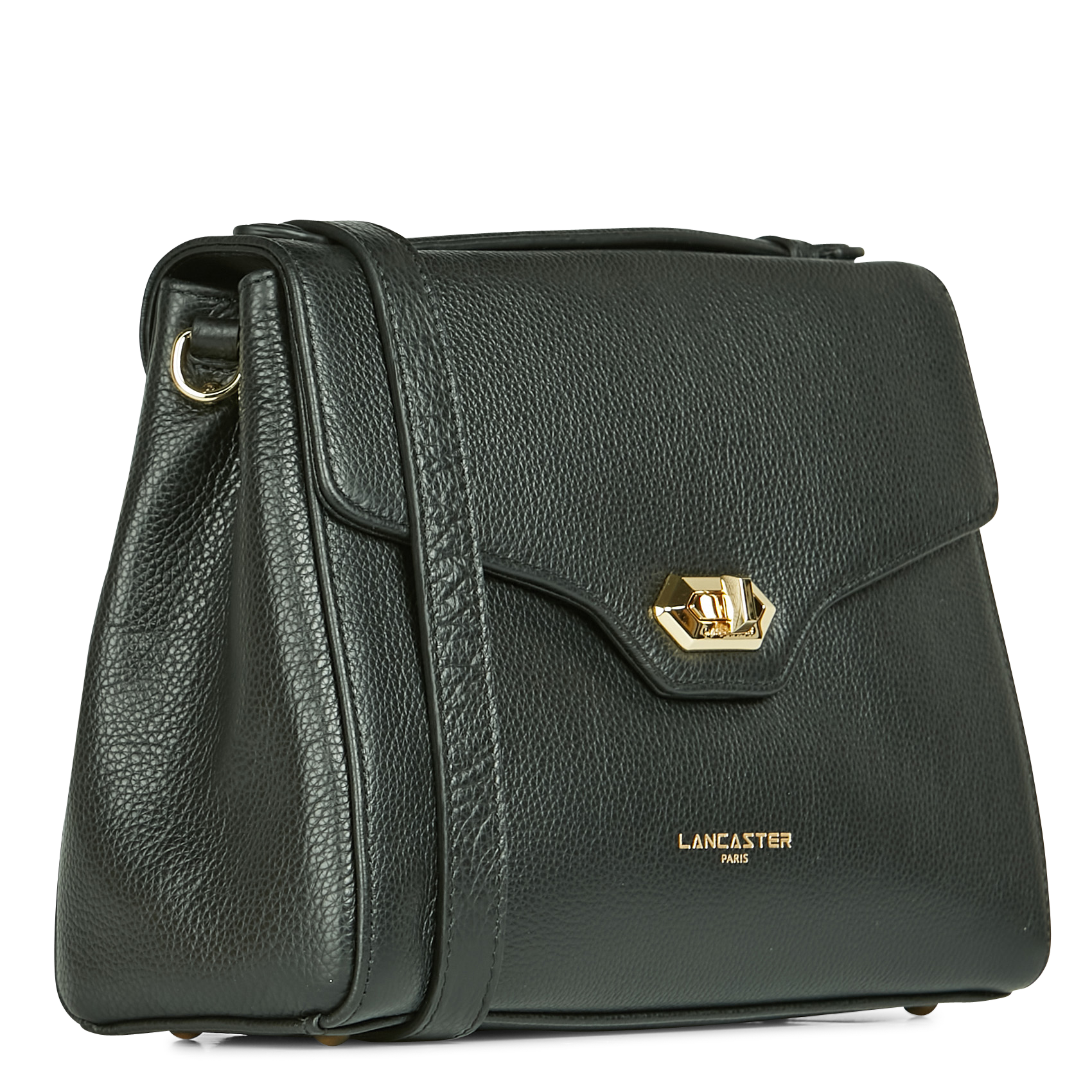 Sac porté épaule en cuir LANCASTER PARIS Noir
