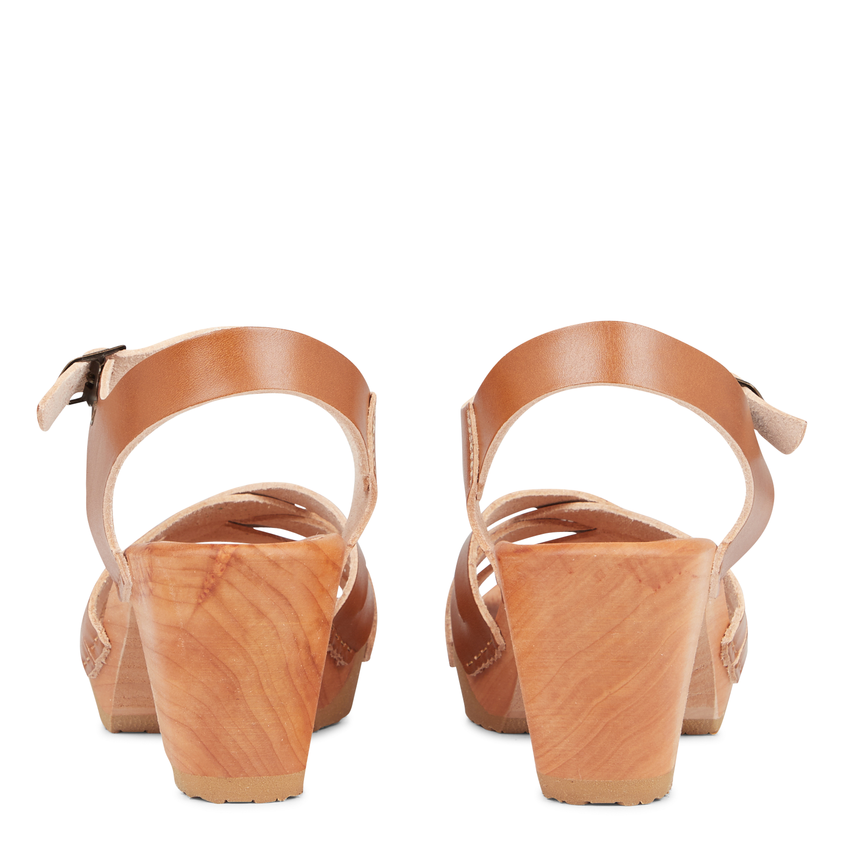 Sandales à talon en cuir BOSABO Marron