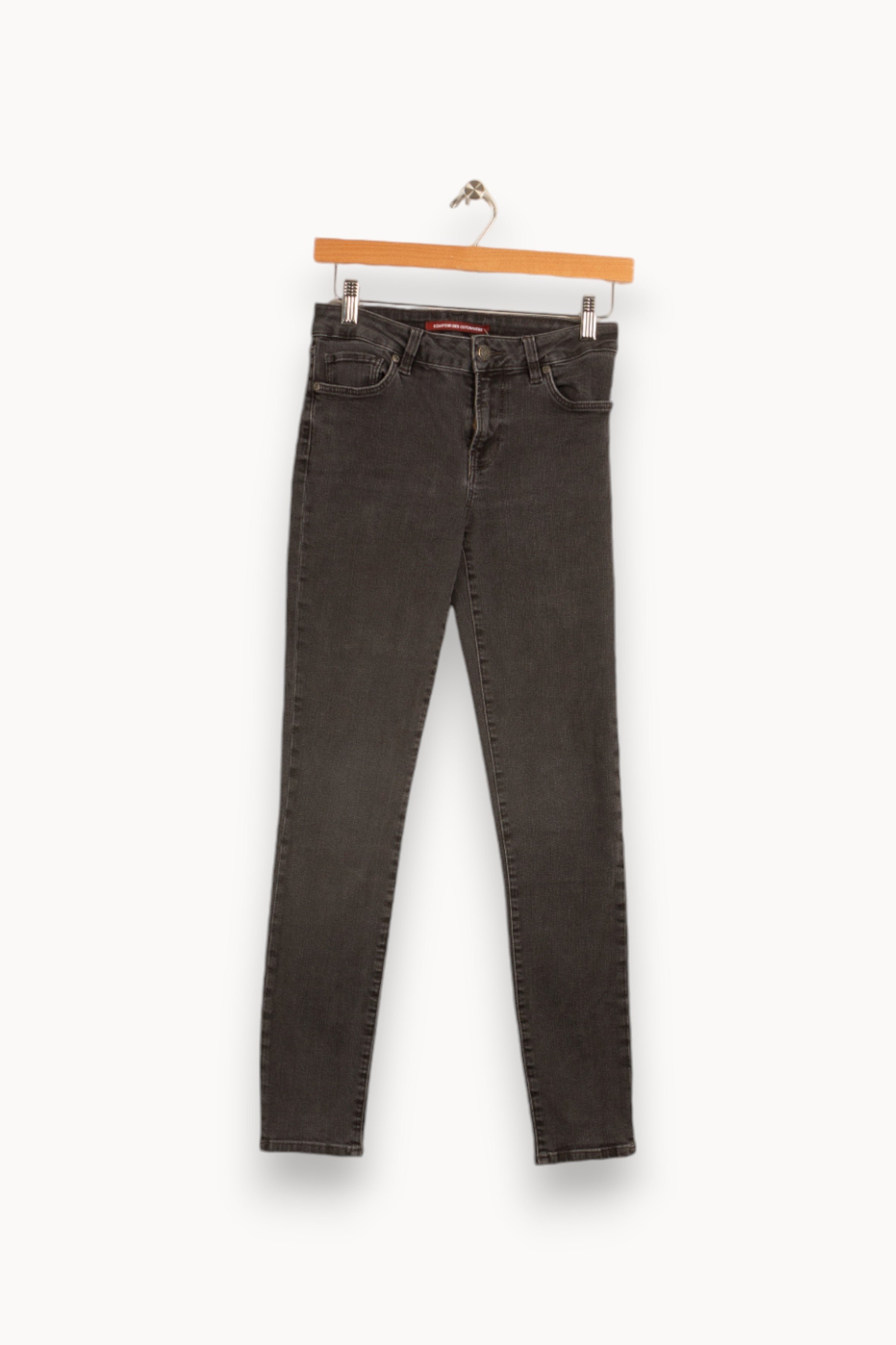 Cropped slim jeans with studs COMPTOIR DES COTONNIERS - Seconde main Grey