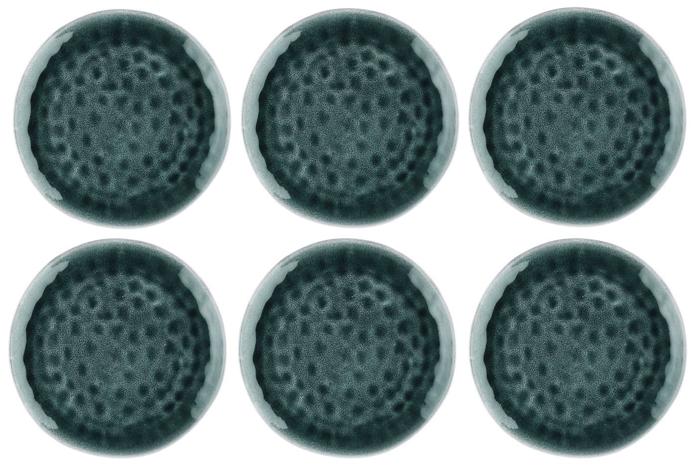Moon plate ø28.5 cm - 6 pieces - petrol BJORN Blue