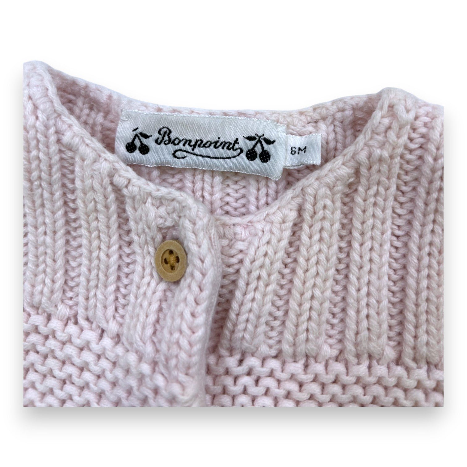 Pink baby cardigan - 6 months BONPOINT - Seconde Main Pink