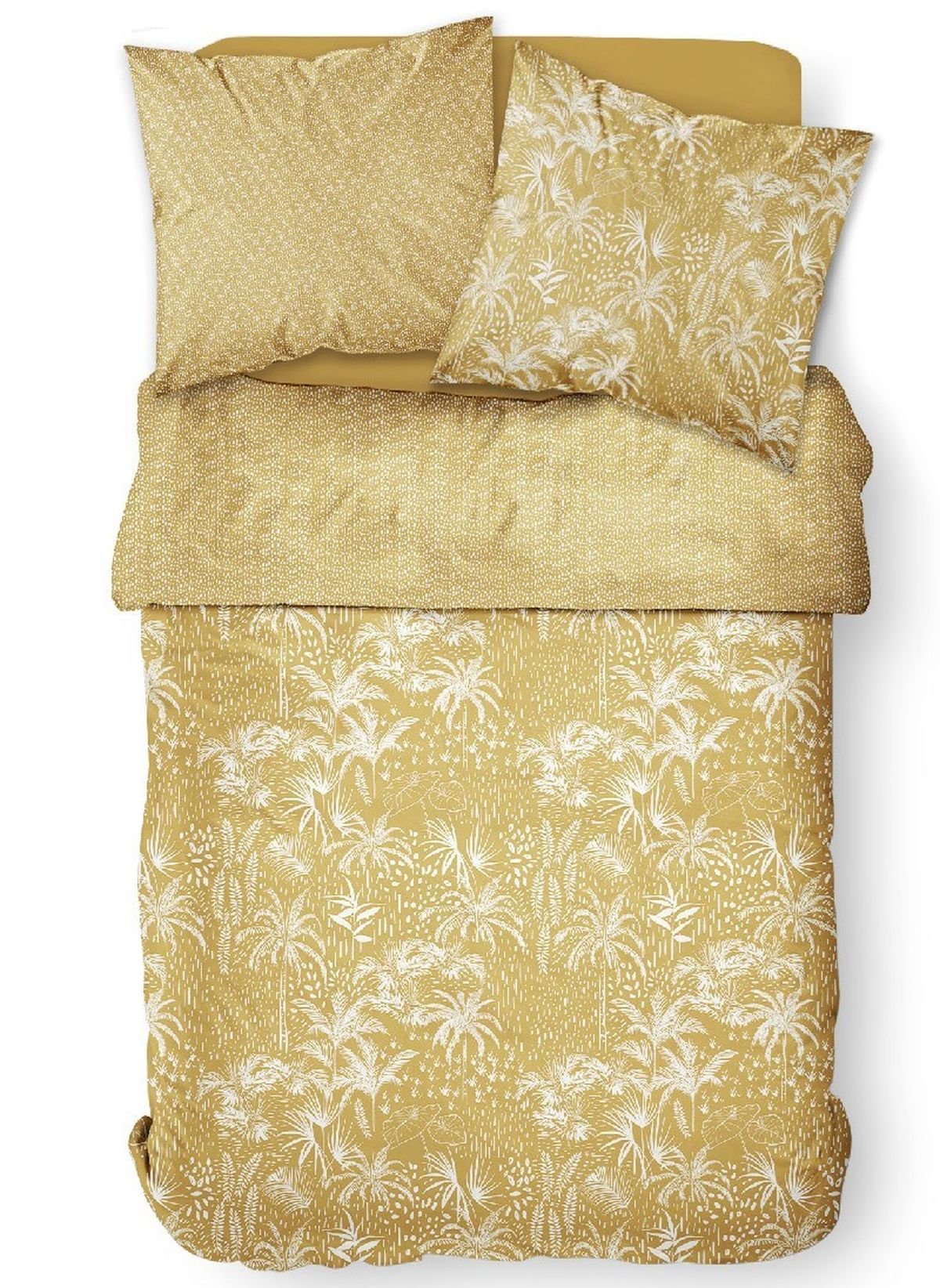 Parure de lit zippée  imprimé en coton TODAY LINGE DE MAISON Jaune