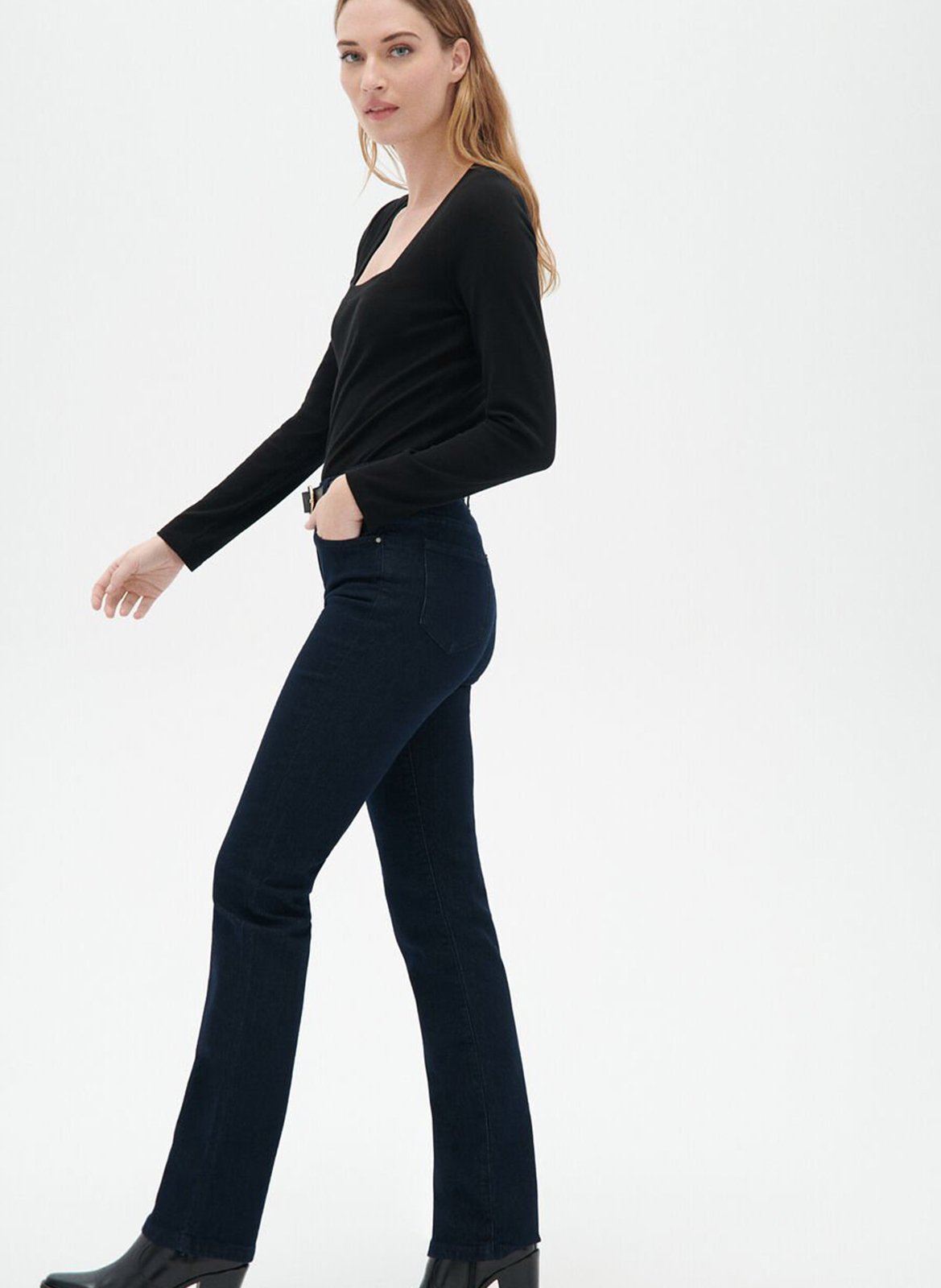 Cotton-blend straight jeans CAROLL Blue