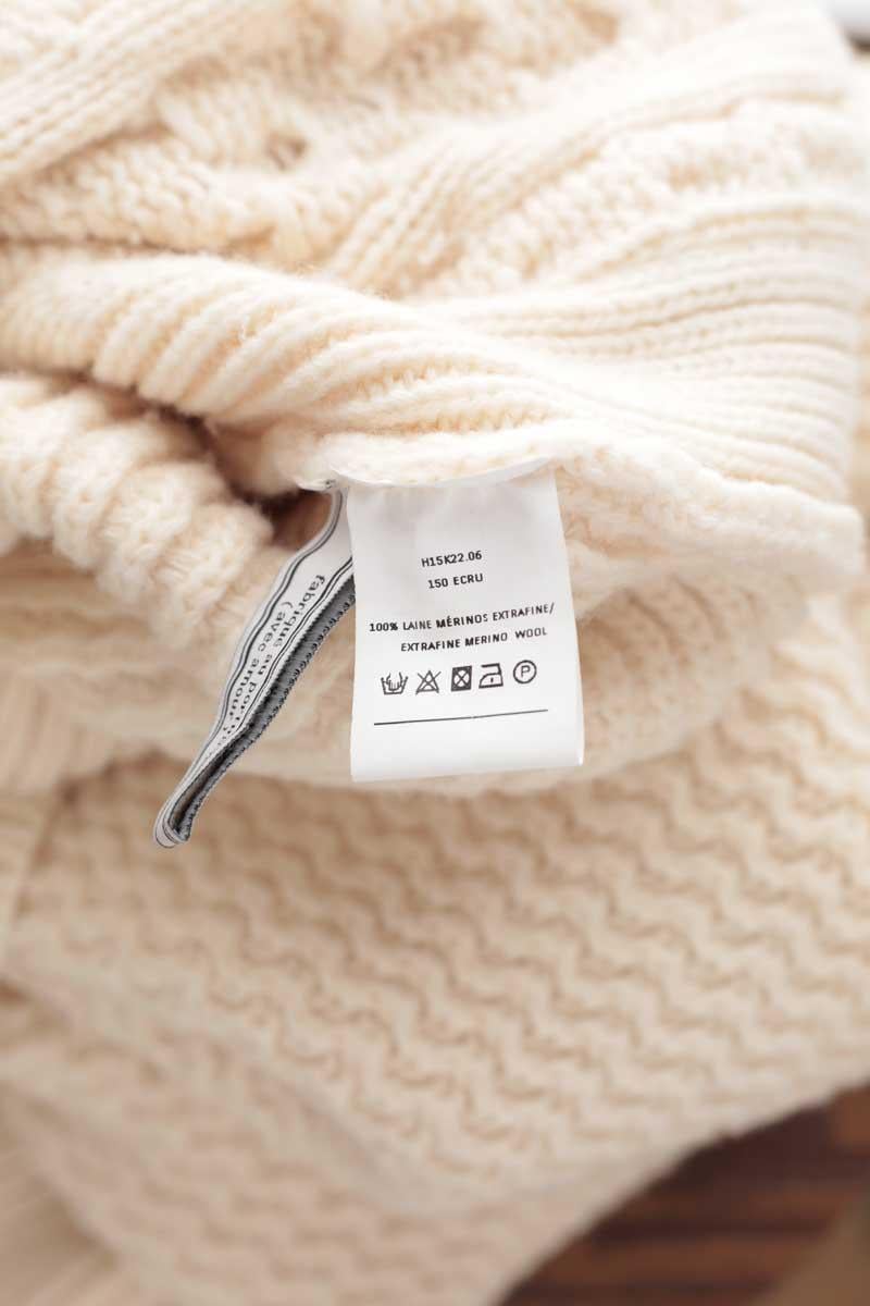 Chip wool cardigan AMI PARIS - Seconde Main Beige