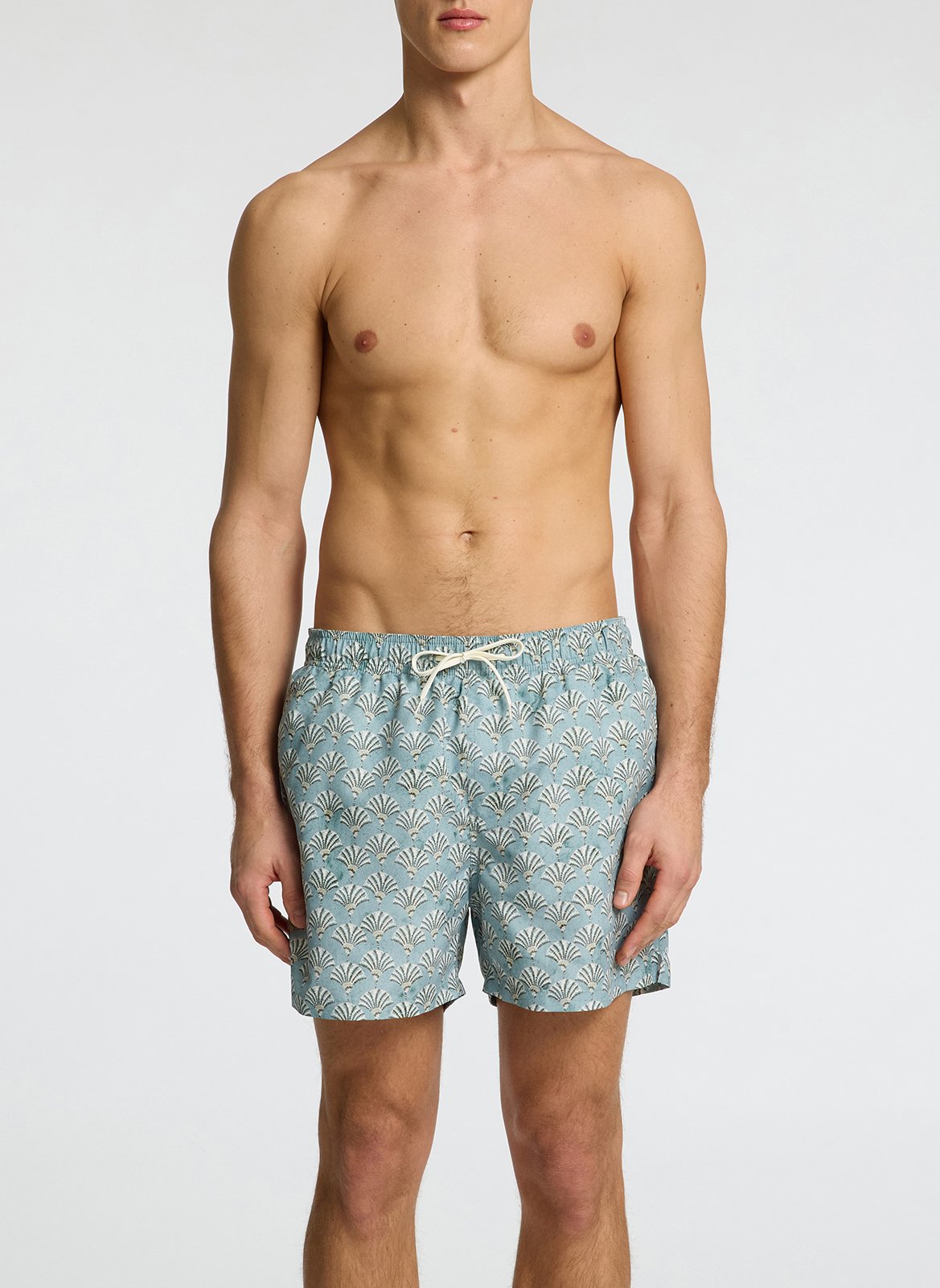 Short de bain imprimé SELECTED Vert