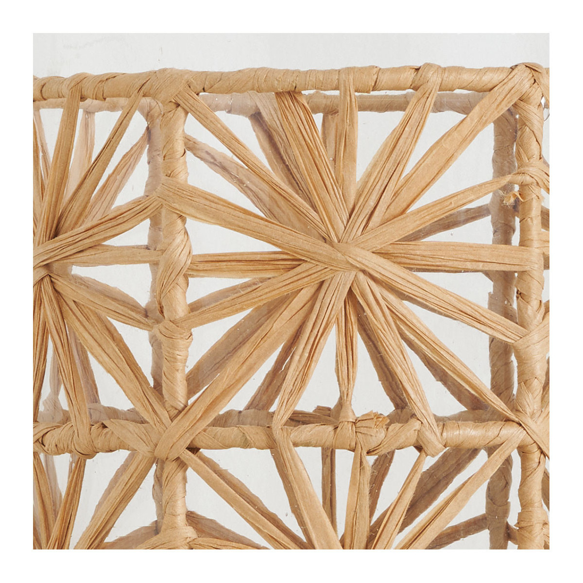 Garance glass and raffia jug vase BLANC D'IVOIRE No Color