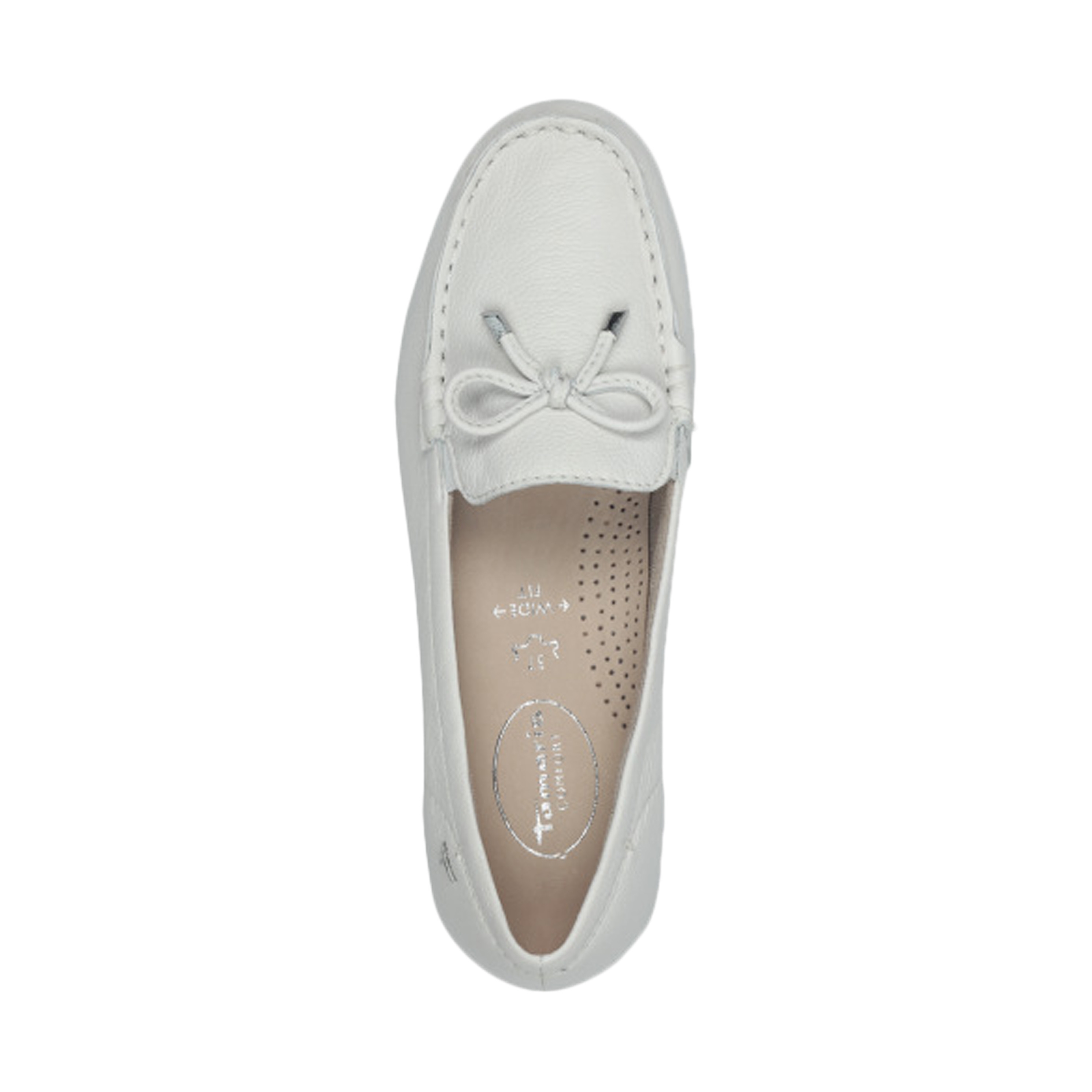 Leather loafers TAMARIS White