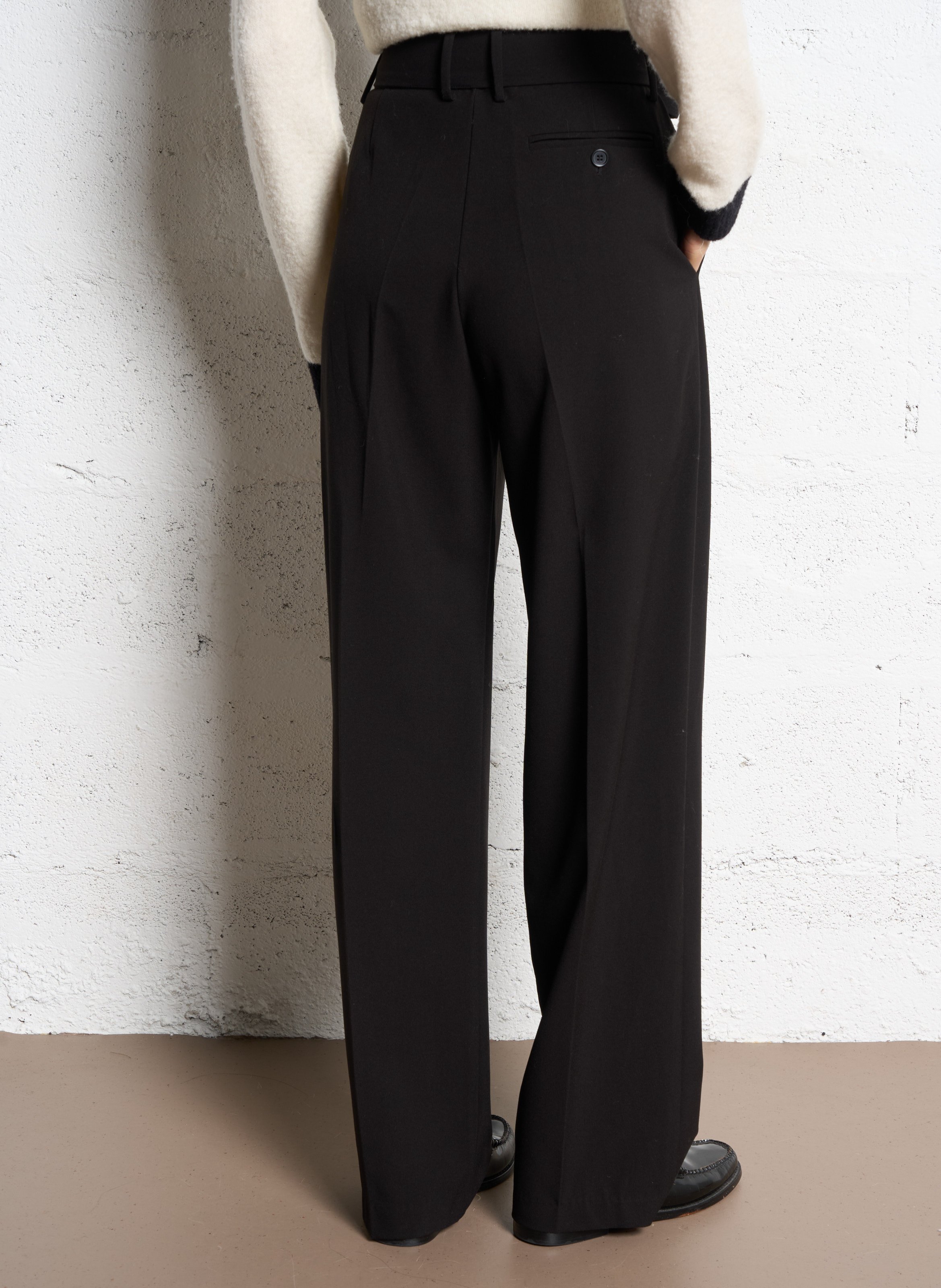 Pantalon droit taille haute SUNCOO Noir