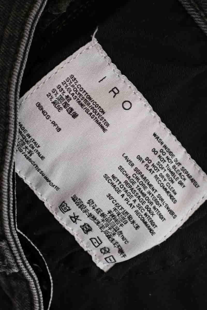 Cotton skinny jeans IRO - Seconde Main Grey