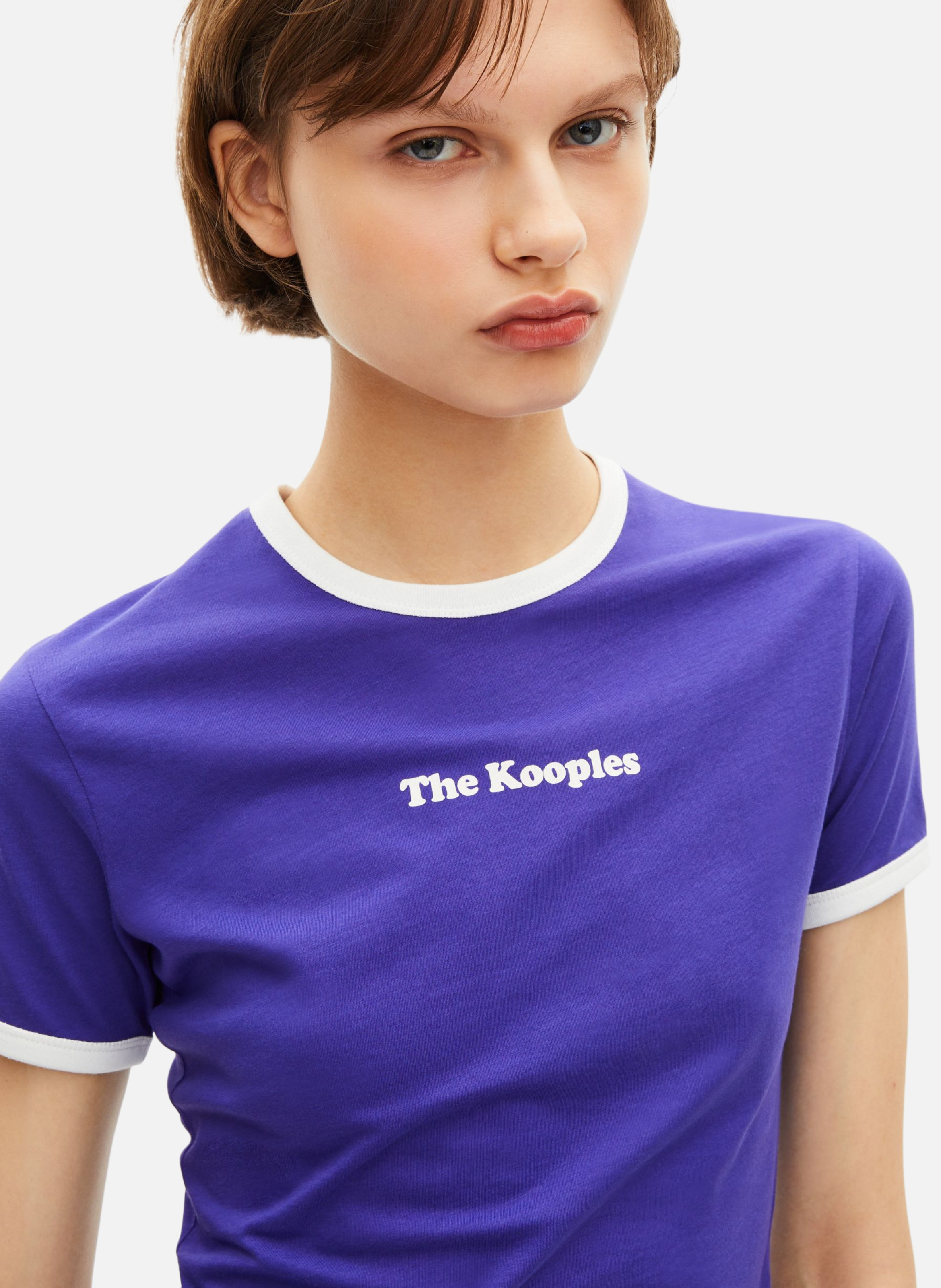 T-shirt with screen printing THE KOOPLES Purple