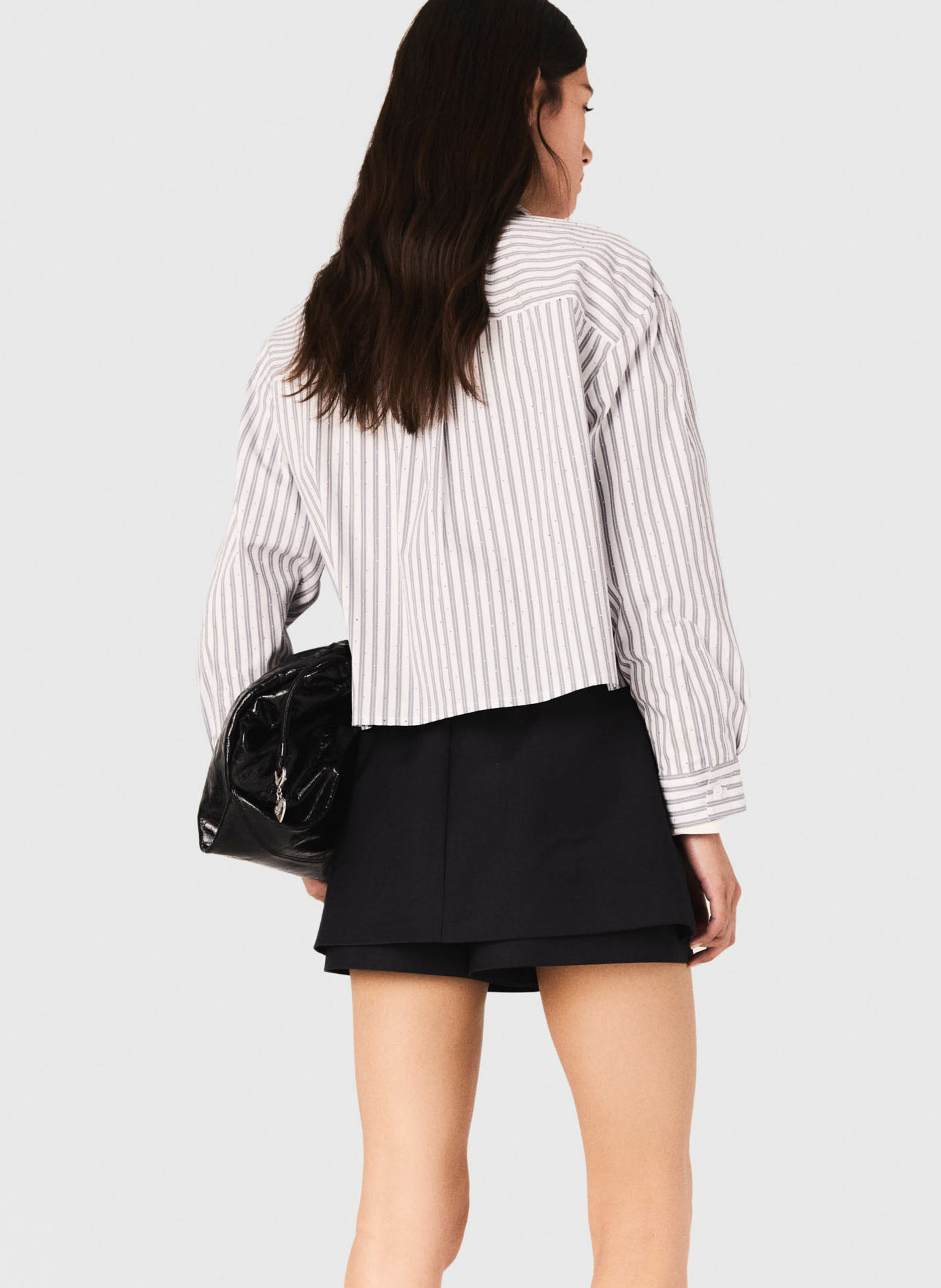 Chemise col classique en coton mélangé MAJE Beige