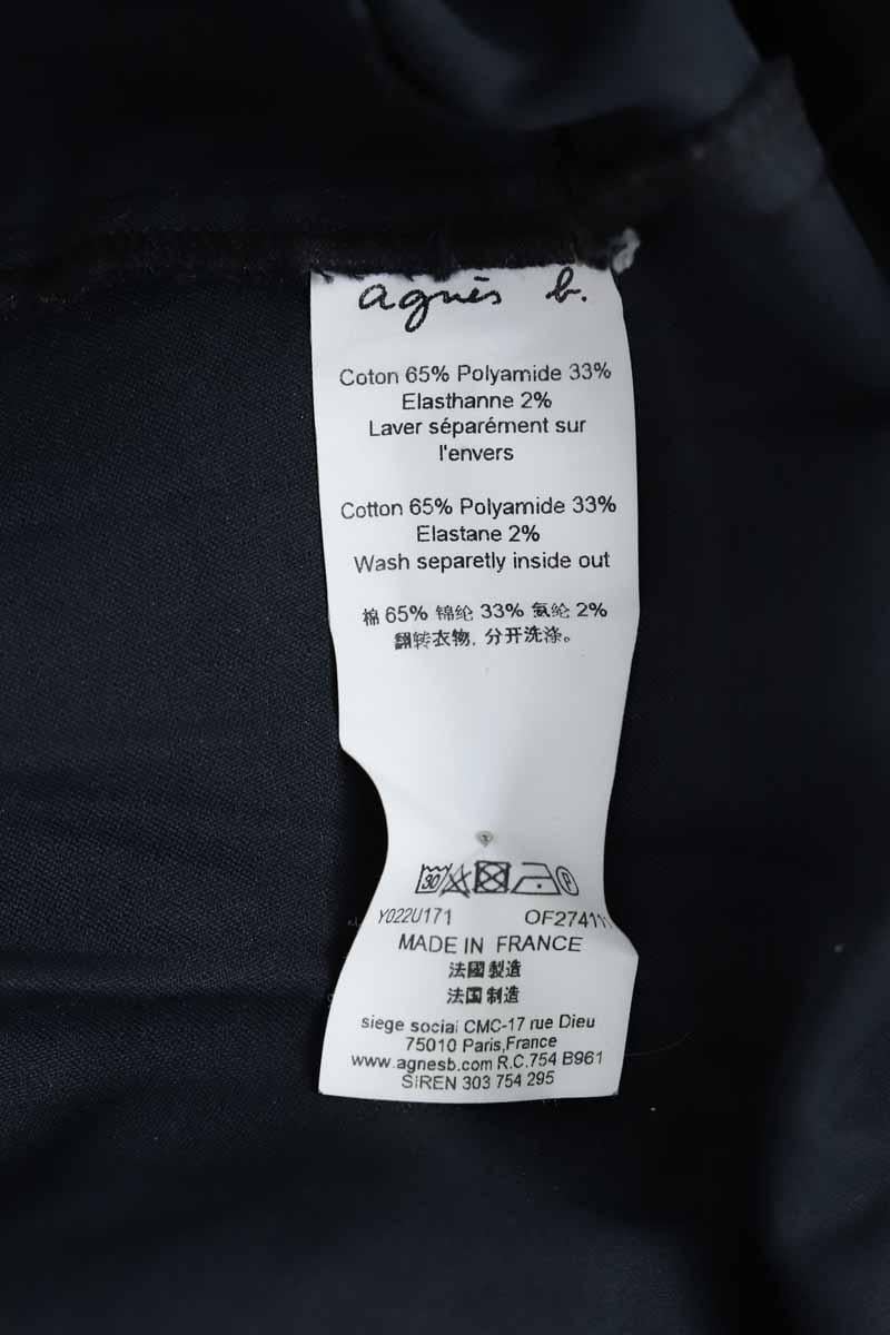 Cotton chinos AGNES B. - Seconde Main Black