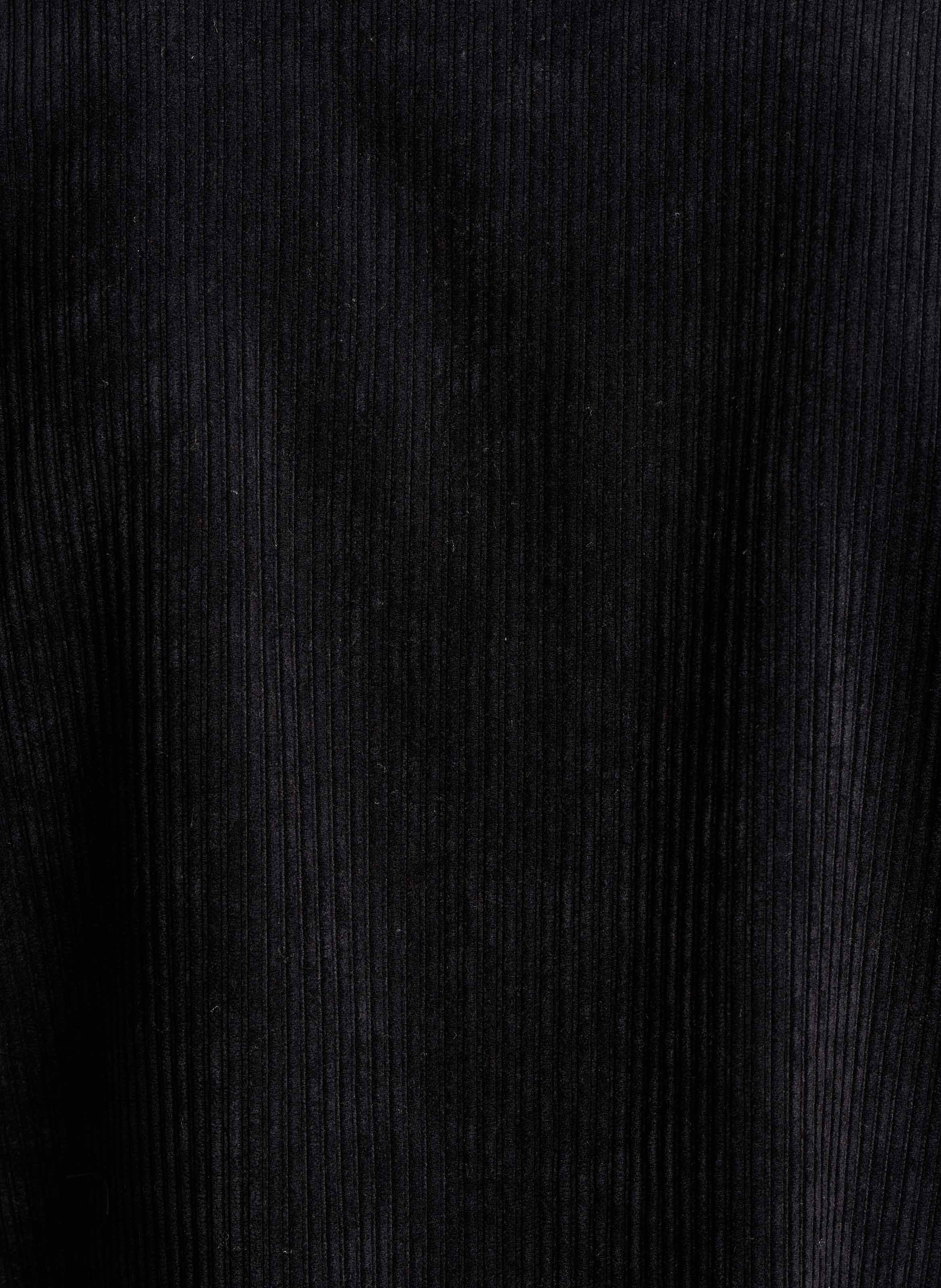 Short corduroy shirt-dress LA FEE MARABOUTEE Black