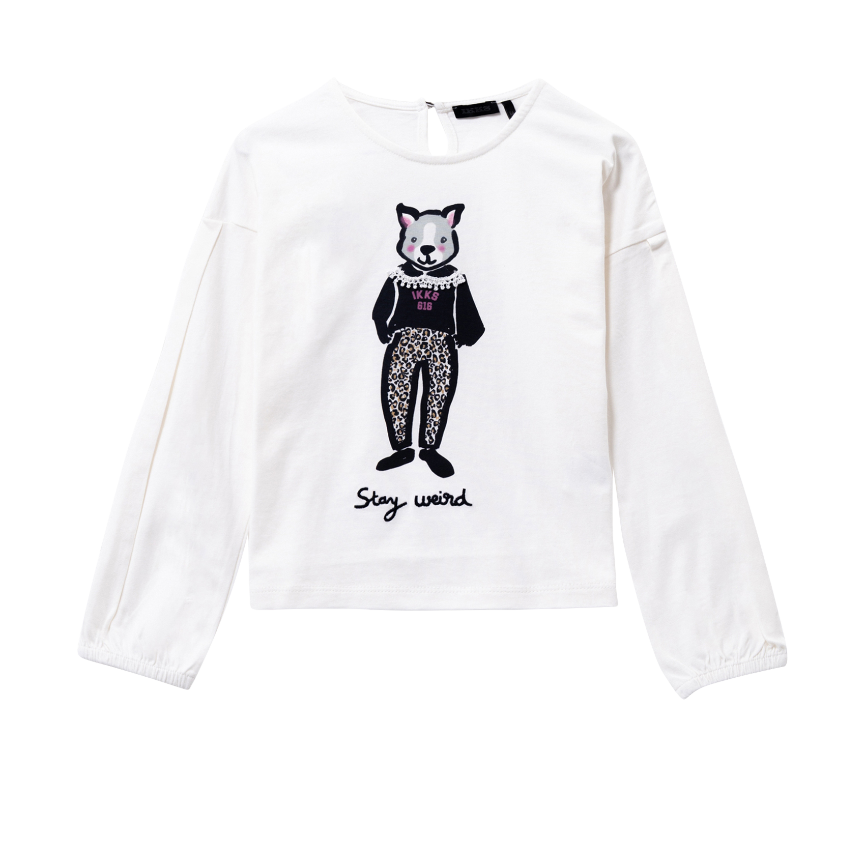 Tee-shirt col rond en coton IKKS JUNIOR Blanc