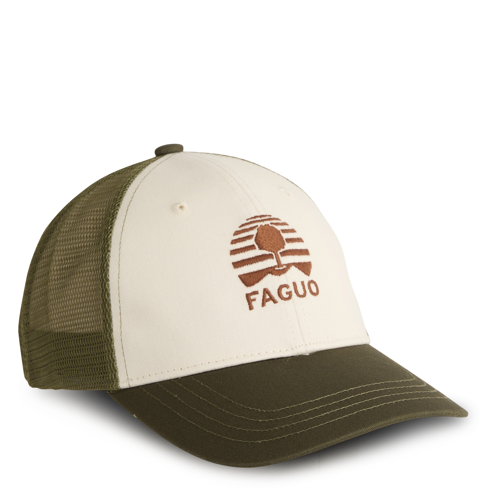 Cap made of recycled cotton FAGUO Khaki