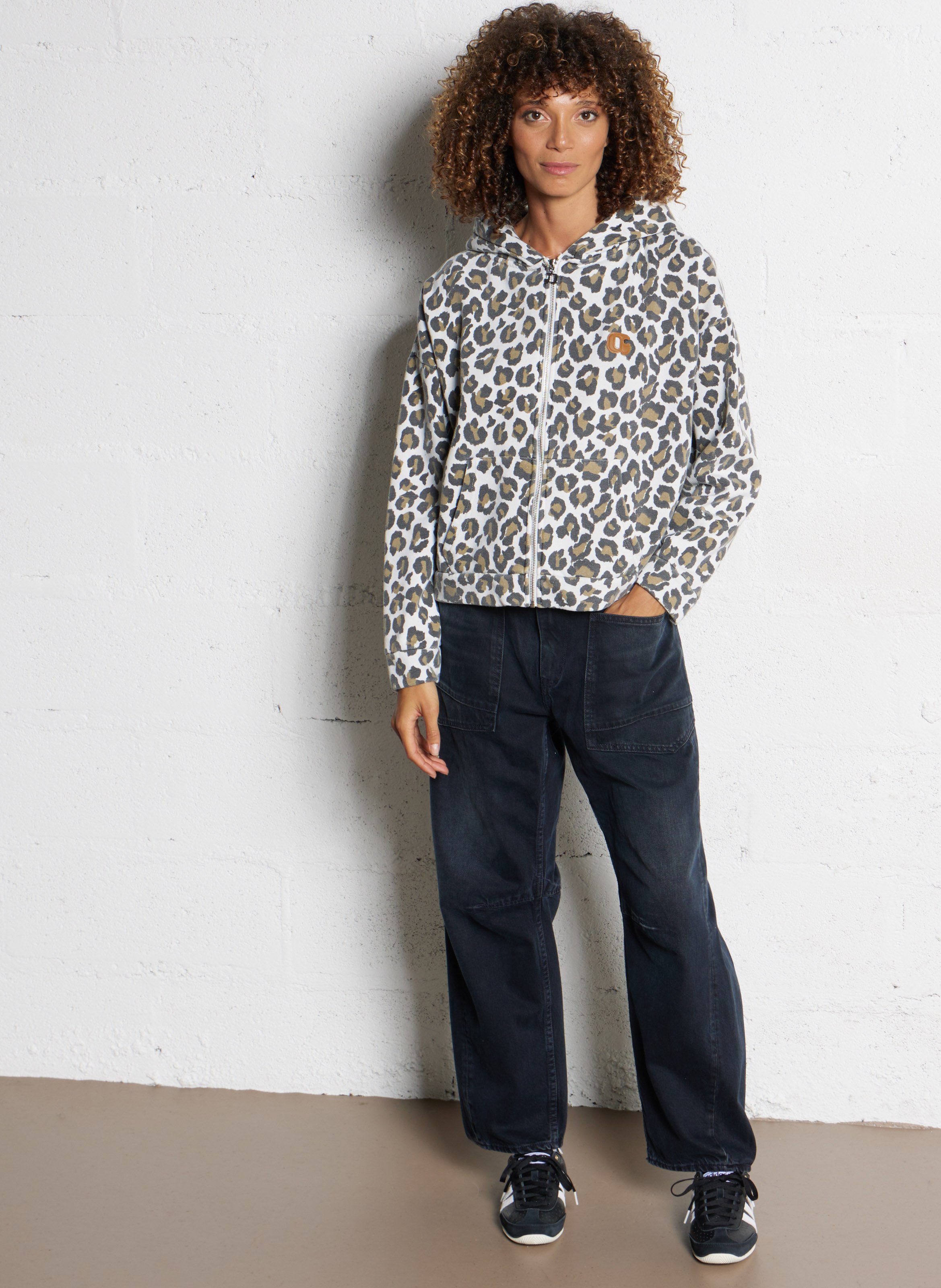 Jean large en coton LE TEMPS DES CERISES Bleu