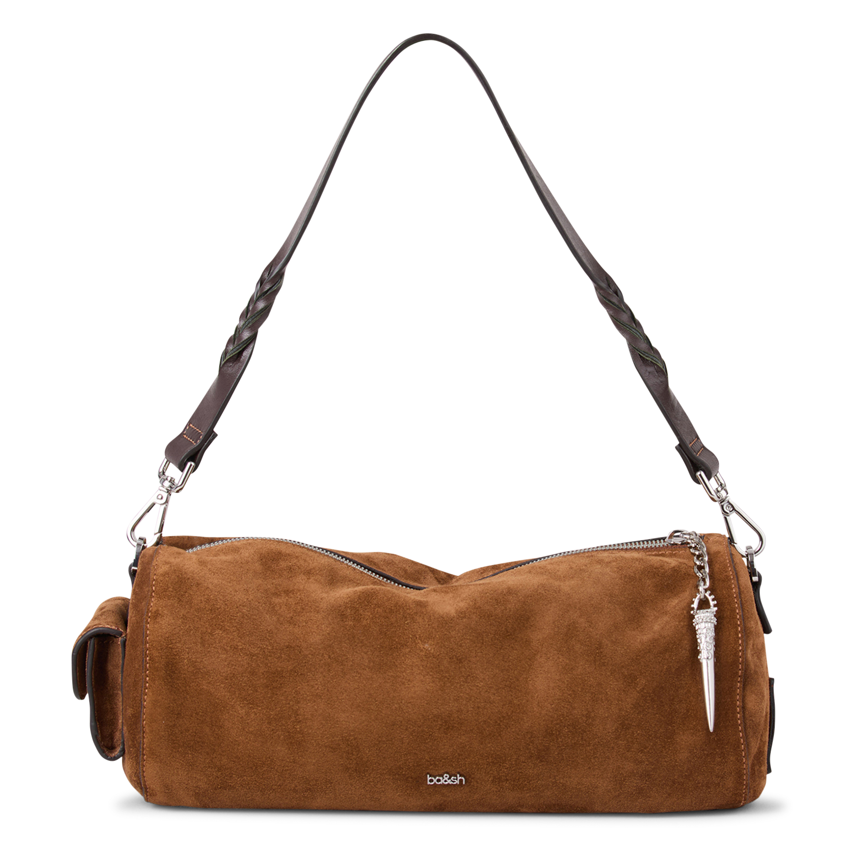 Suède duffeltas met zakken BA&SH Bruin