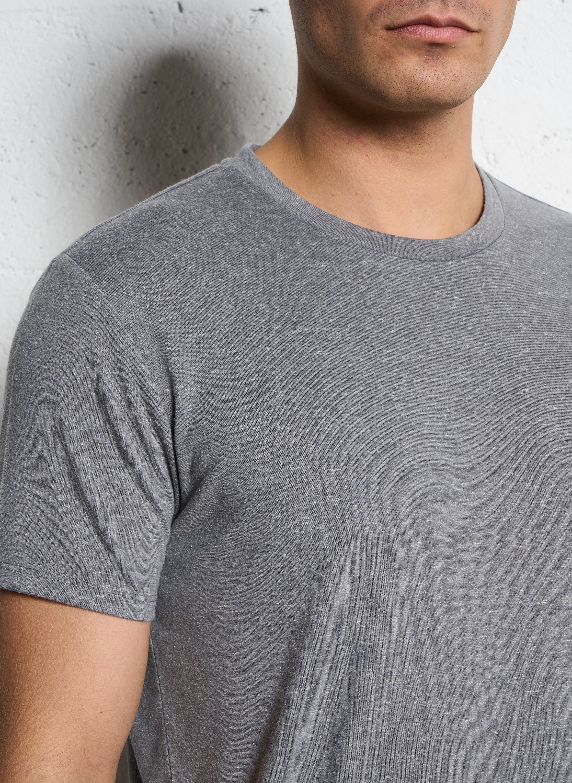 Straight-cut round-neck T-shirt IKKS Grey