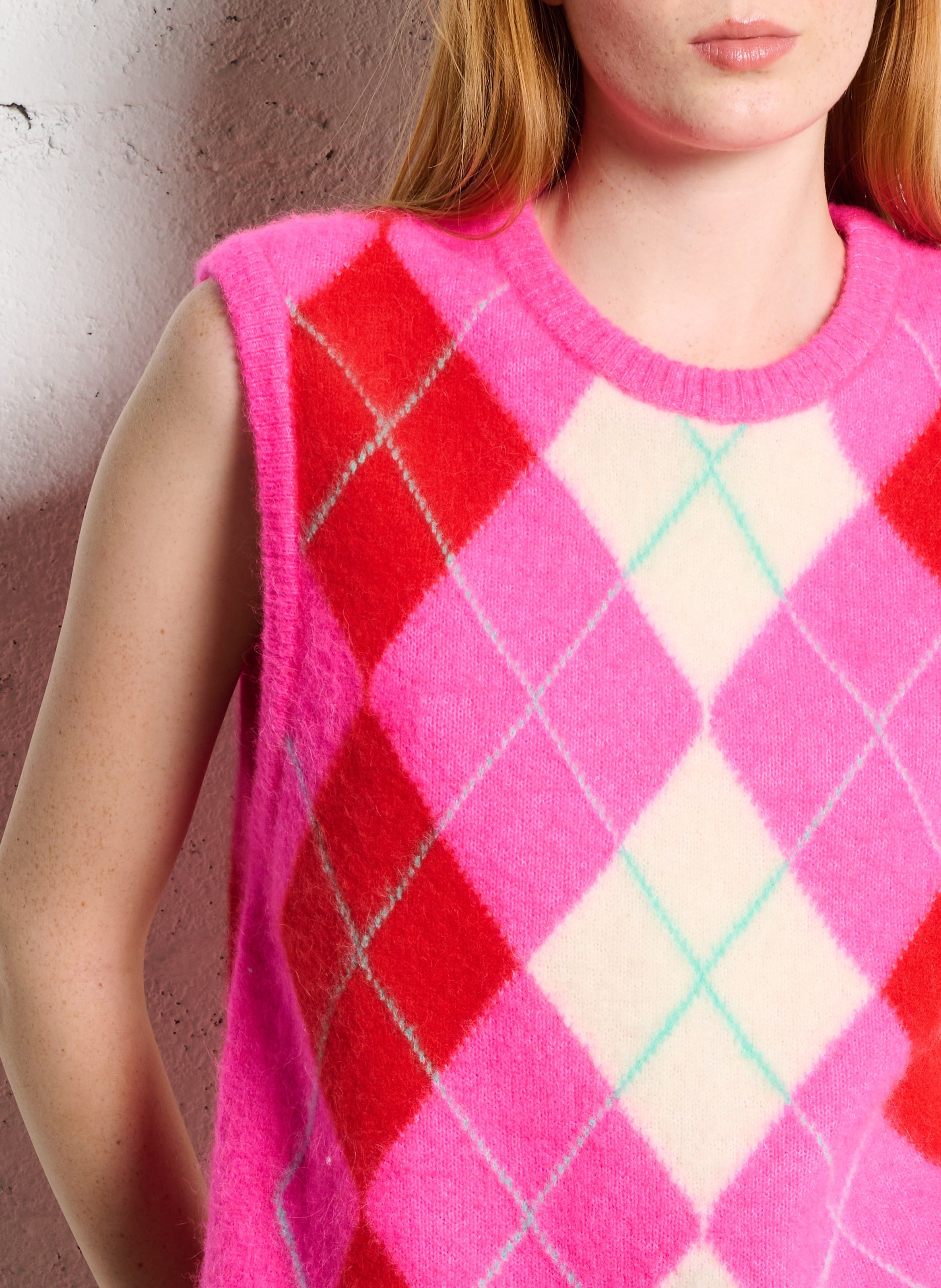 Pull col rond jacquard AMERICAN VINTAGE Rose